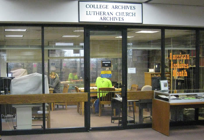 College and Lutheran Church Archives, Gustavus Adolphus College
