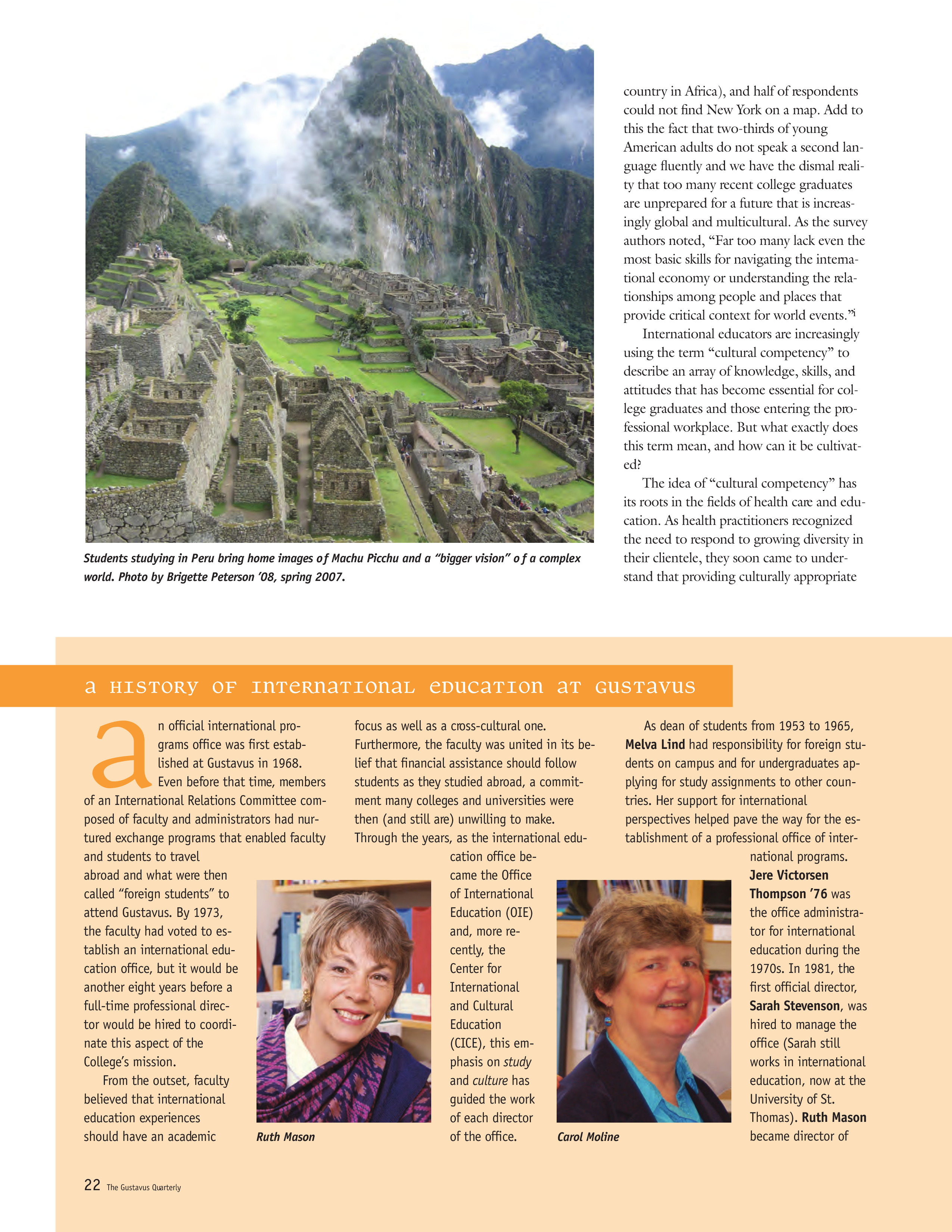 quarterly page