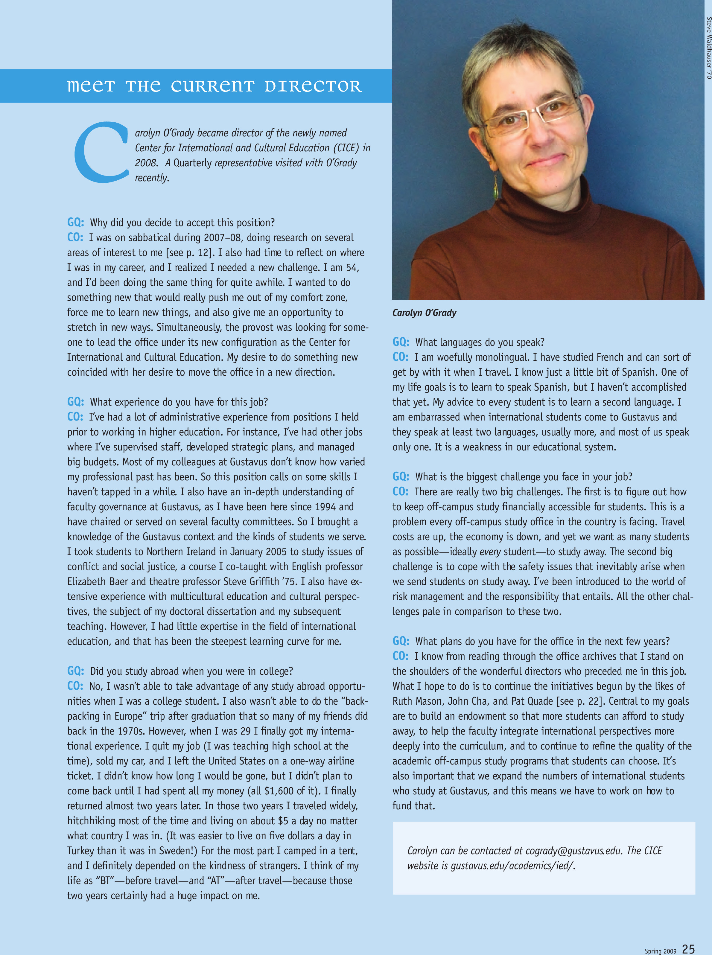quarterly page