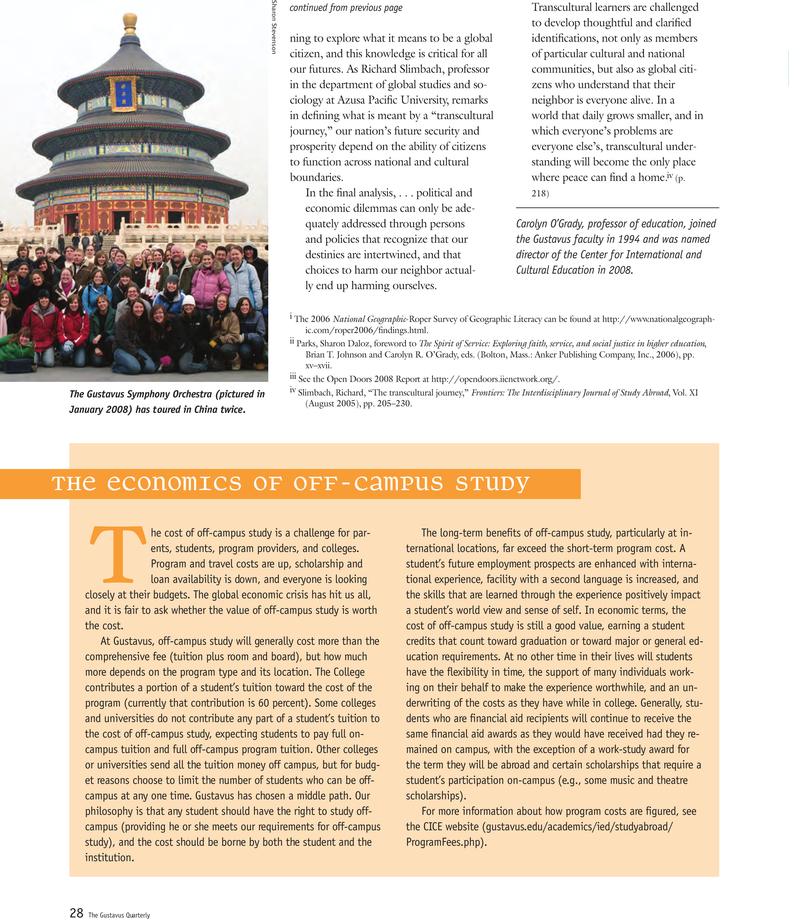 quarterly page
