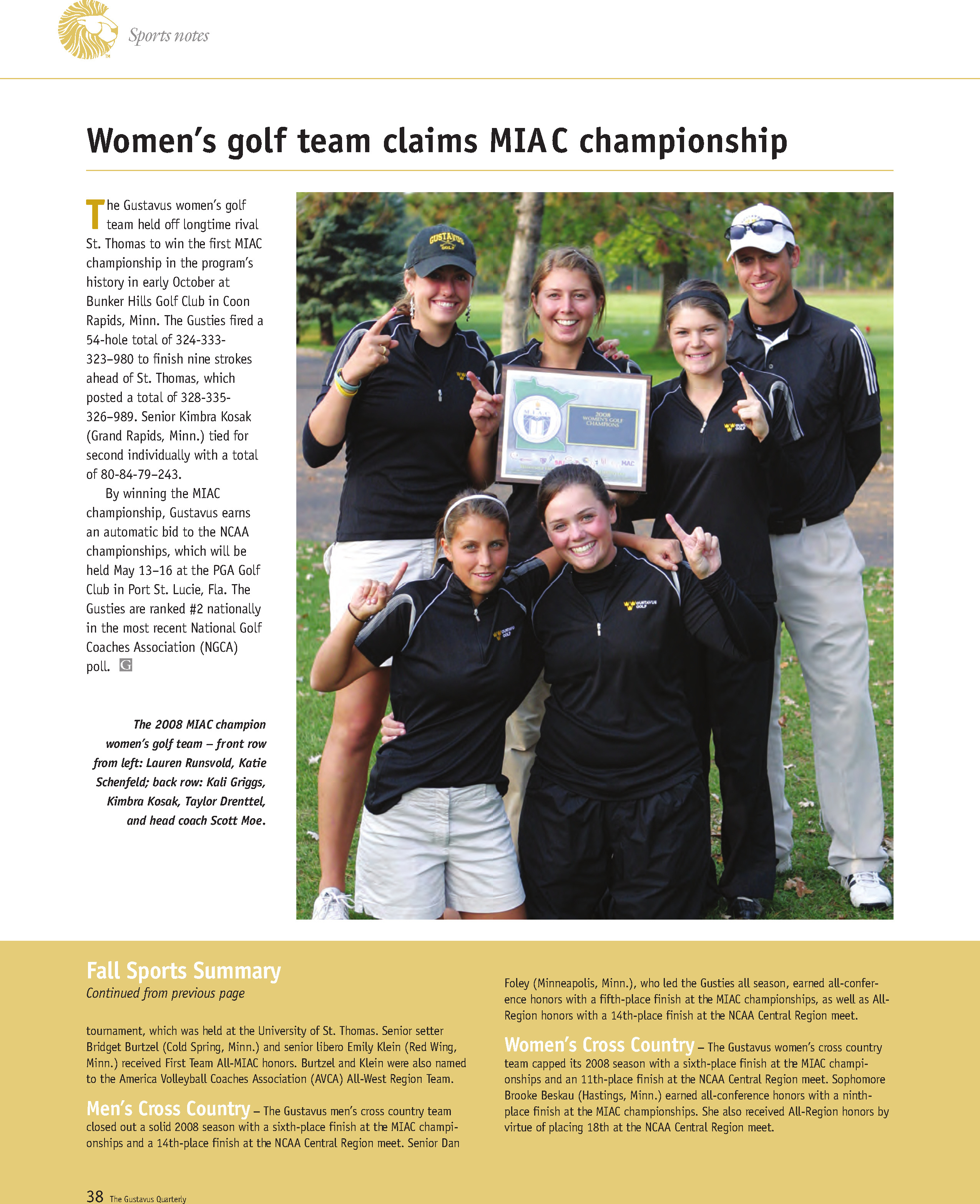 quarterly page