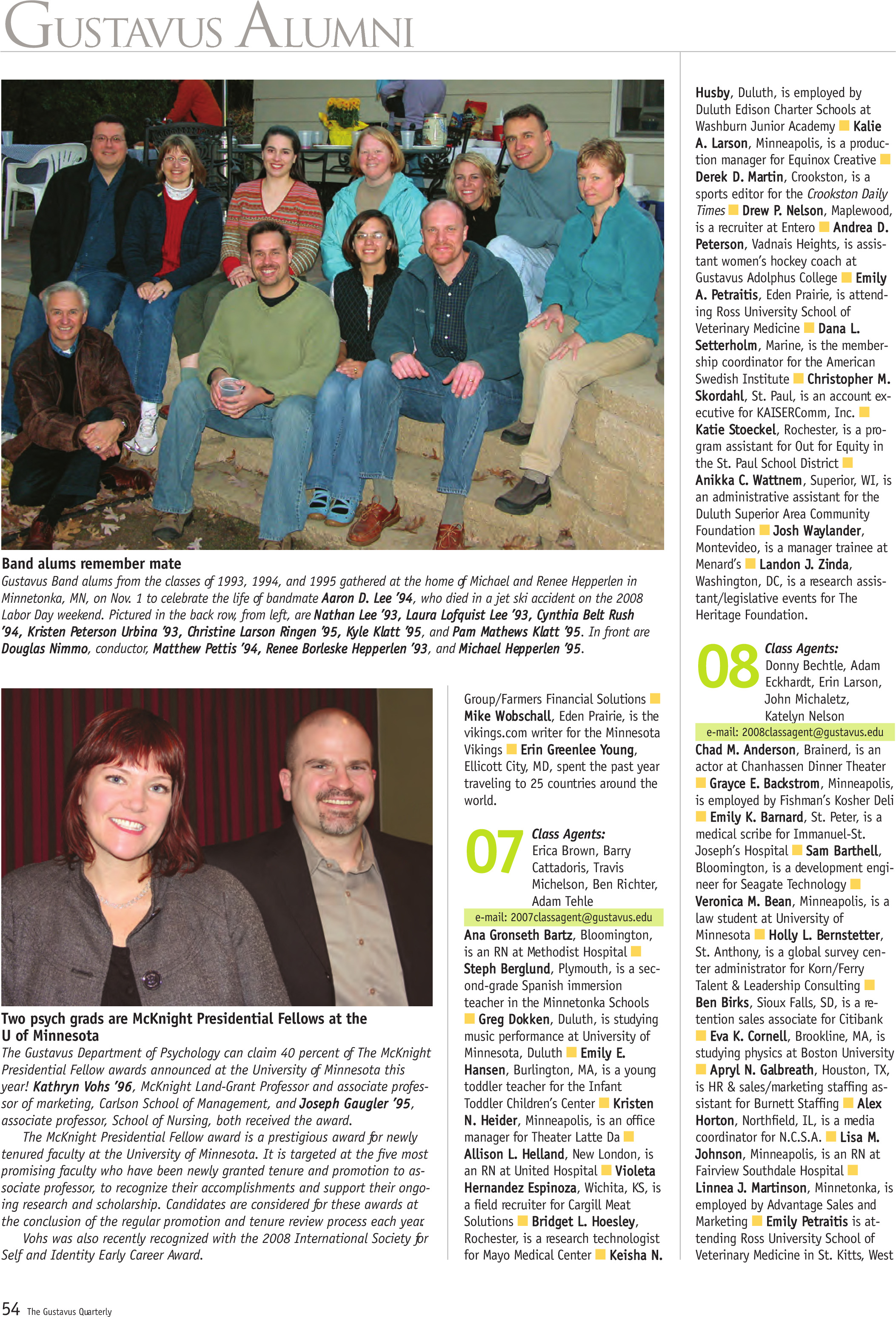 quarterly page