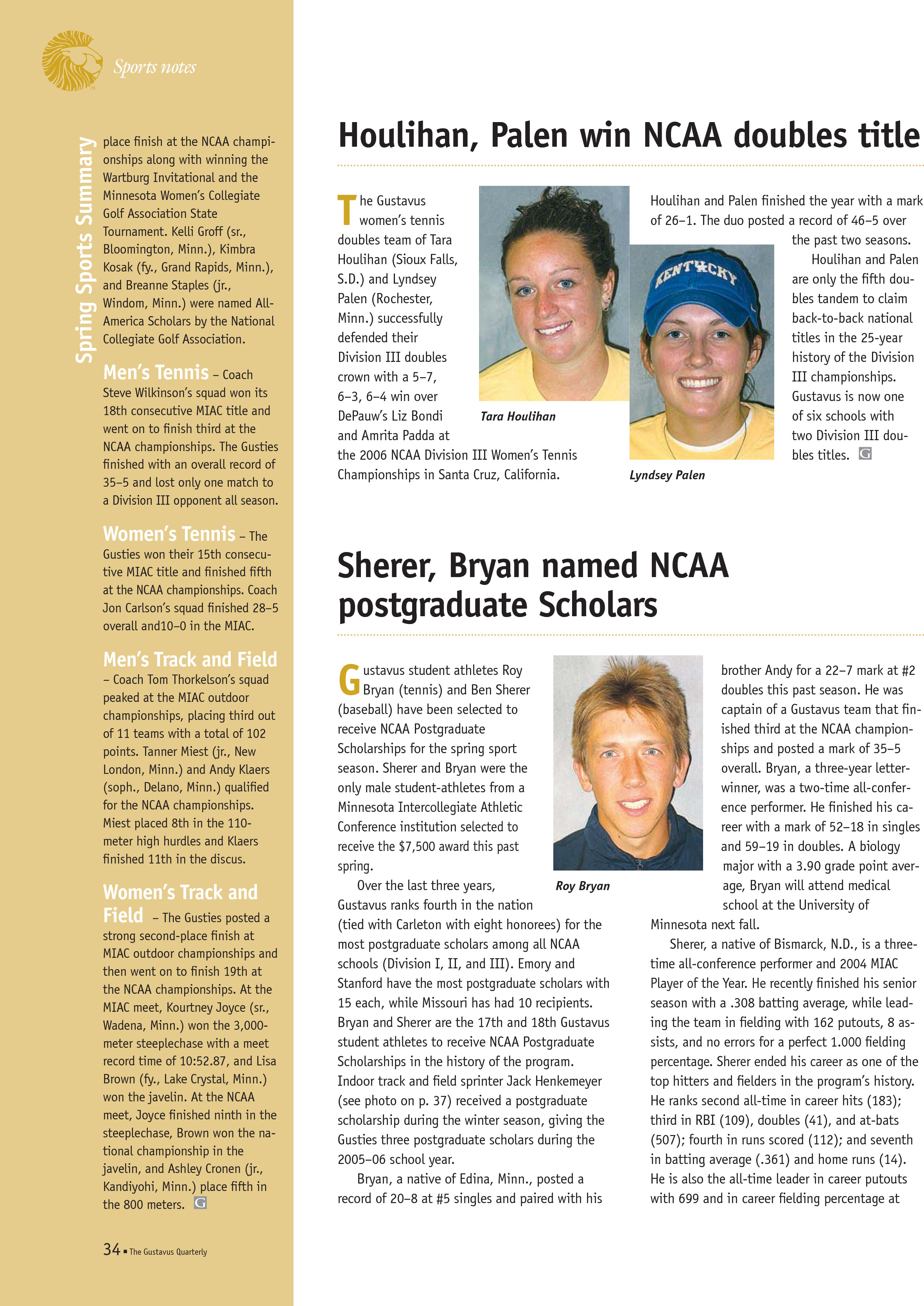 quarterly page