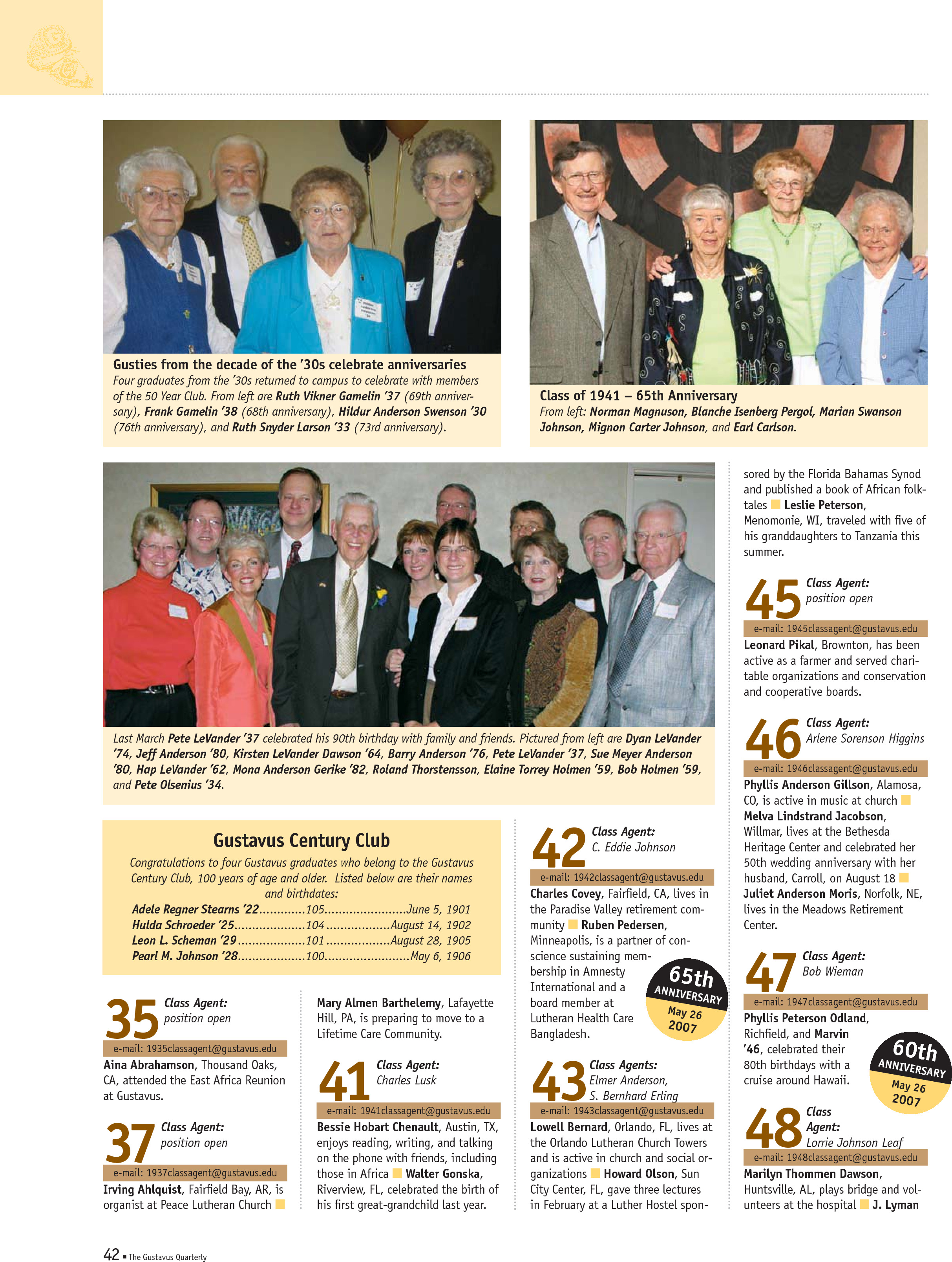 quarterly page