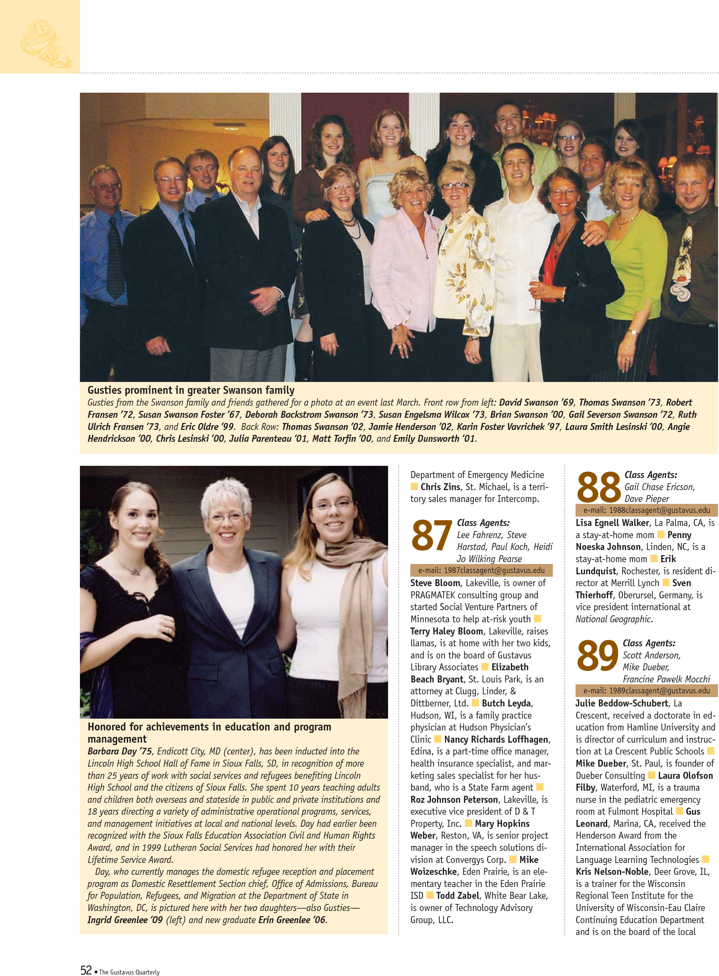 quarterly page