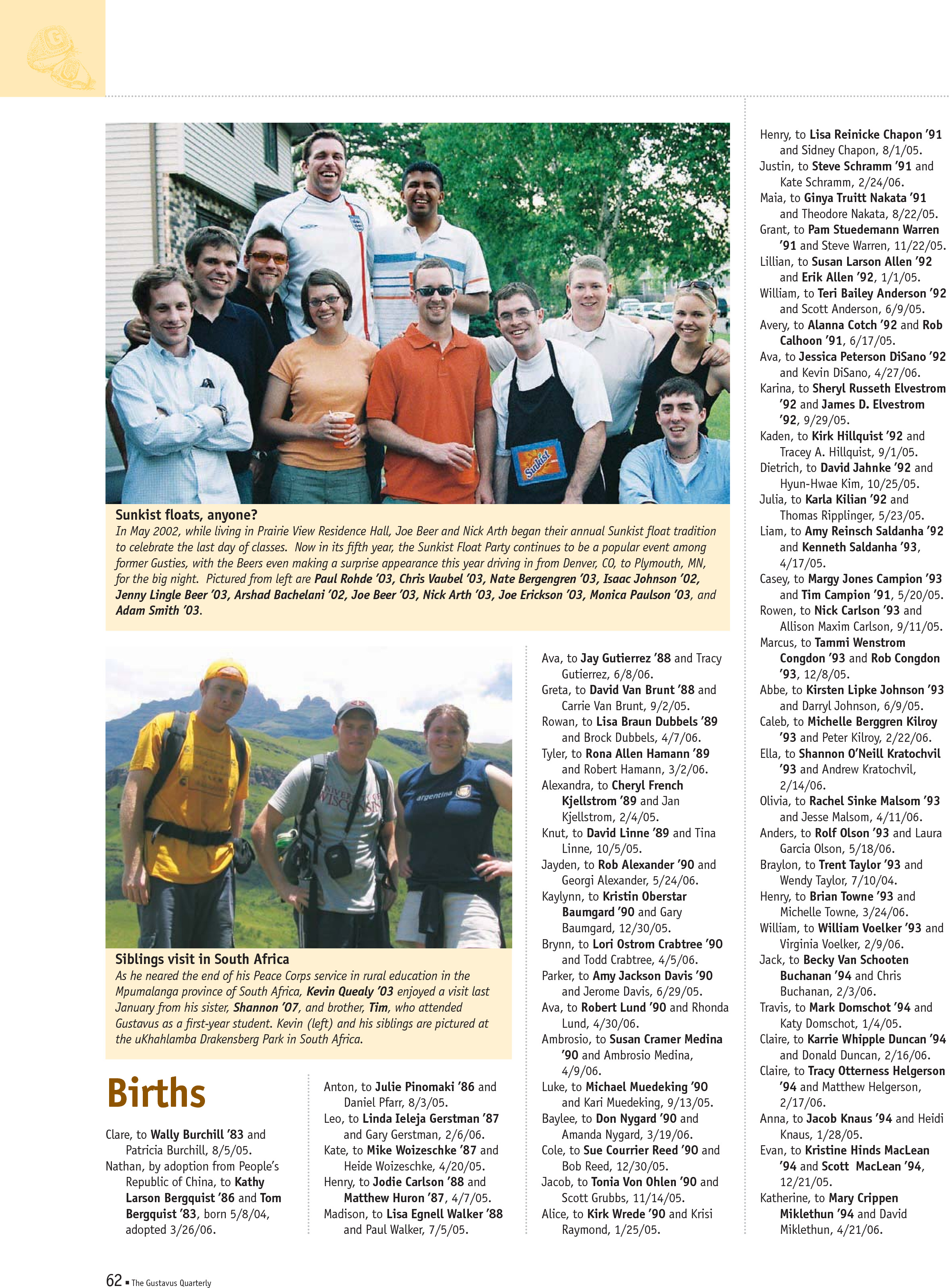 quarterly page