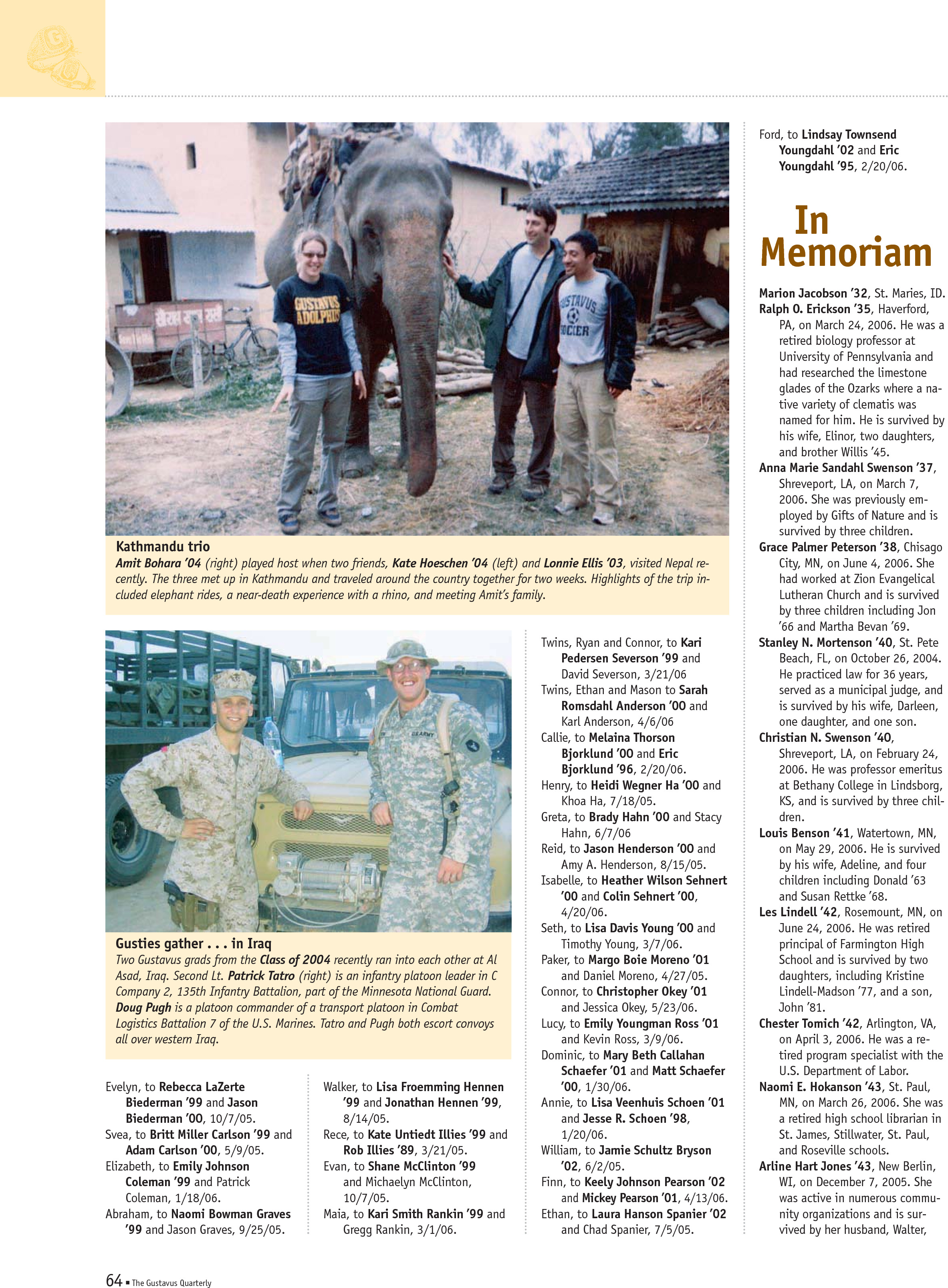 quarterly page