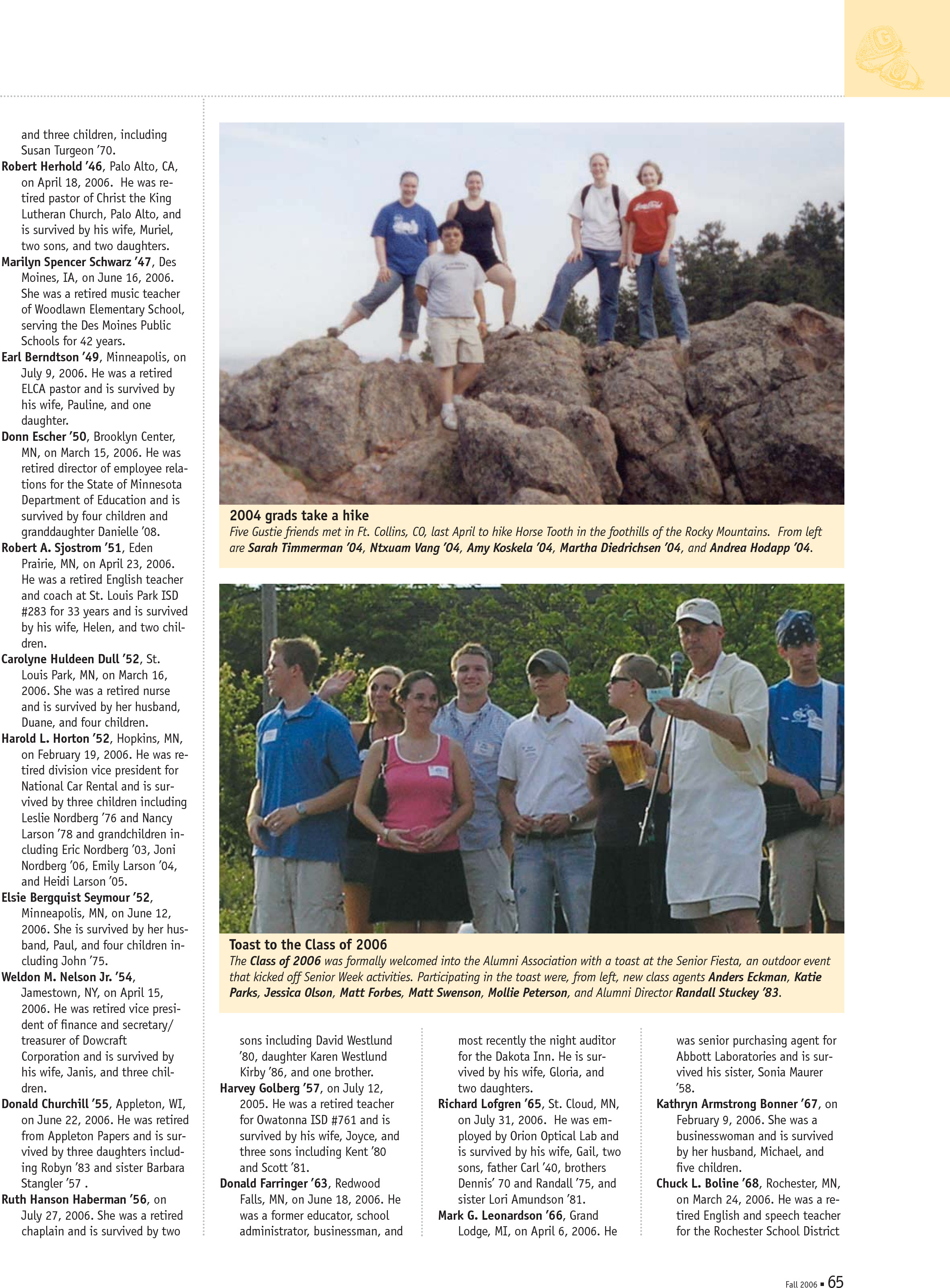 quarterly page