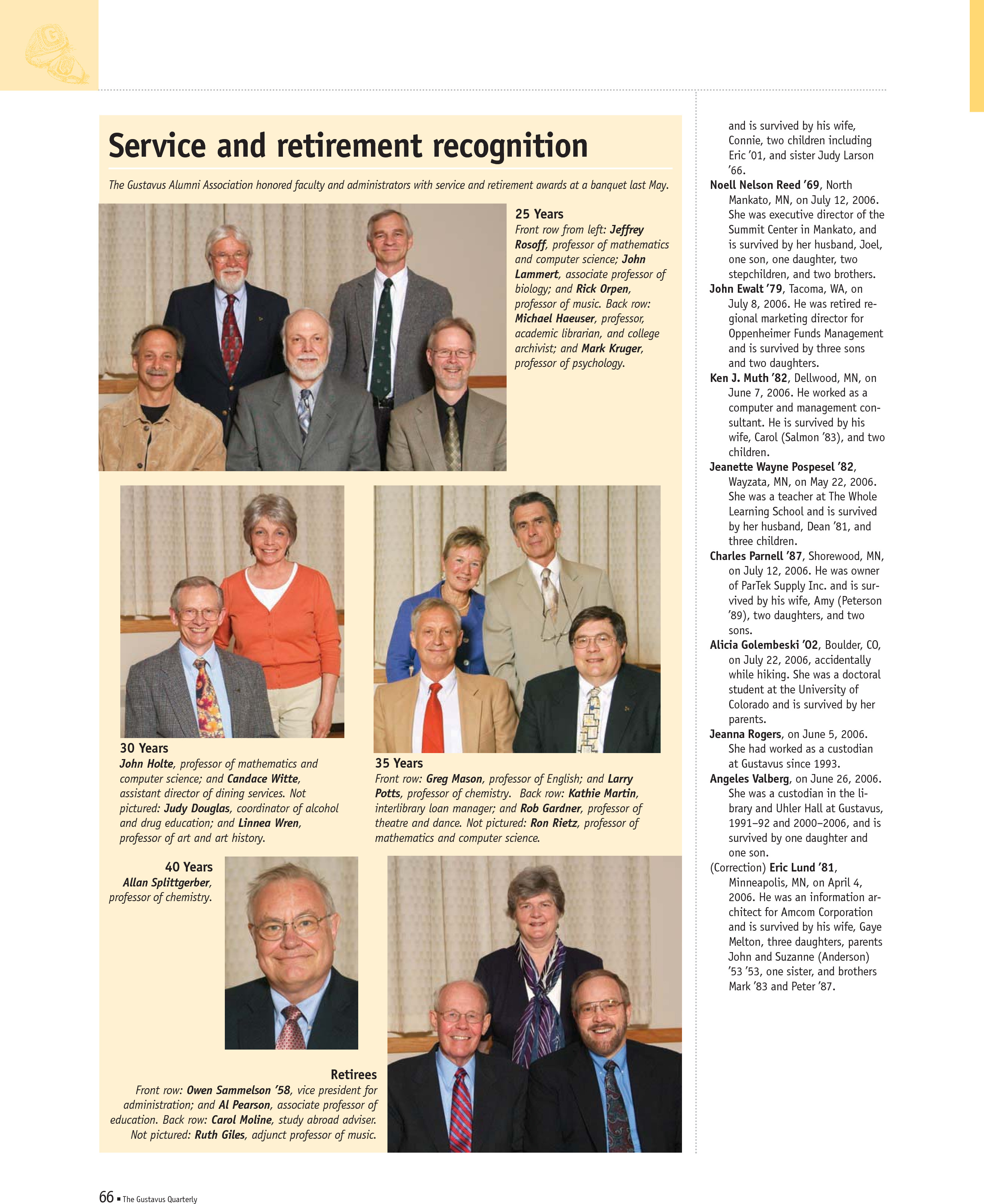 quarterly page