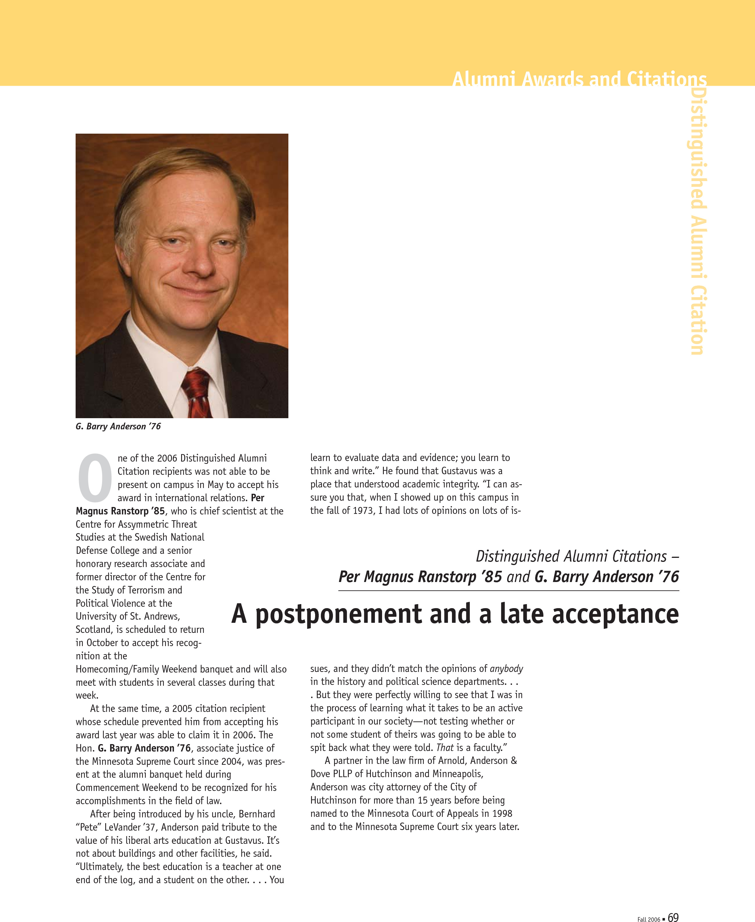 quarterly page