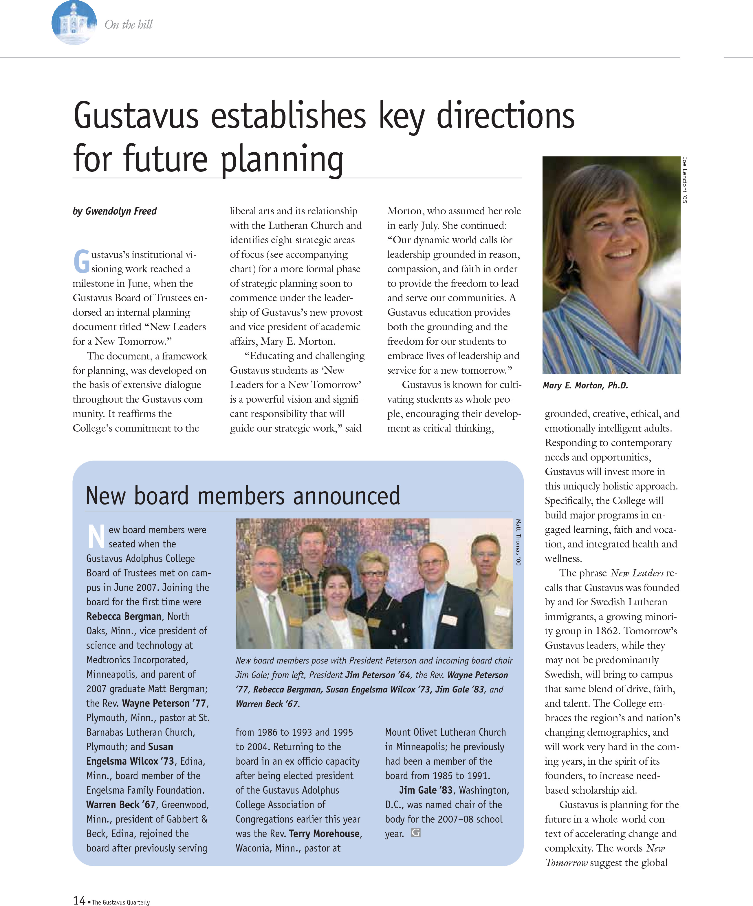 quarterly page