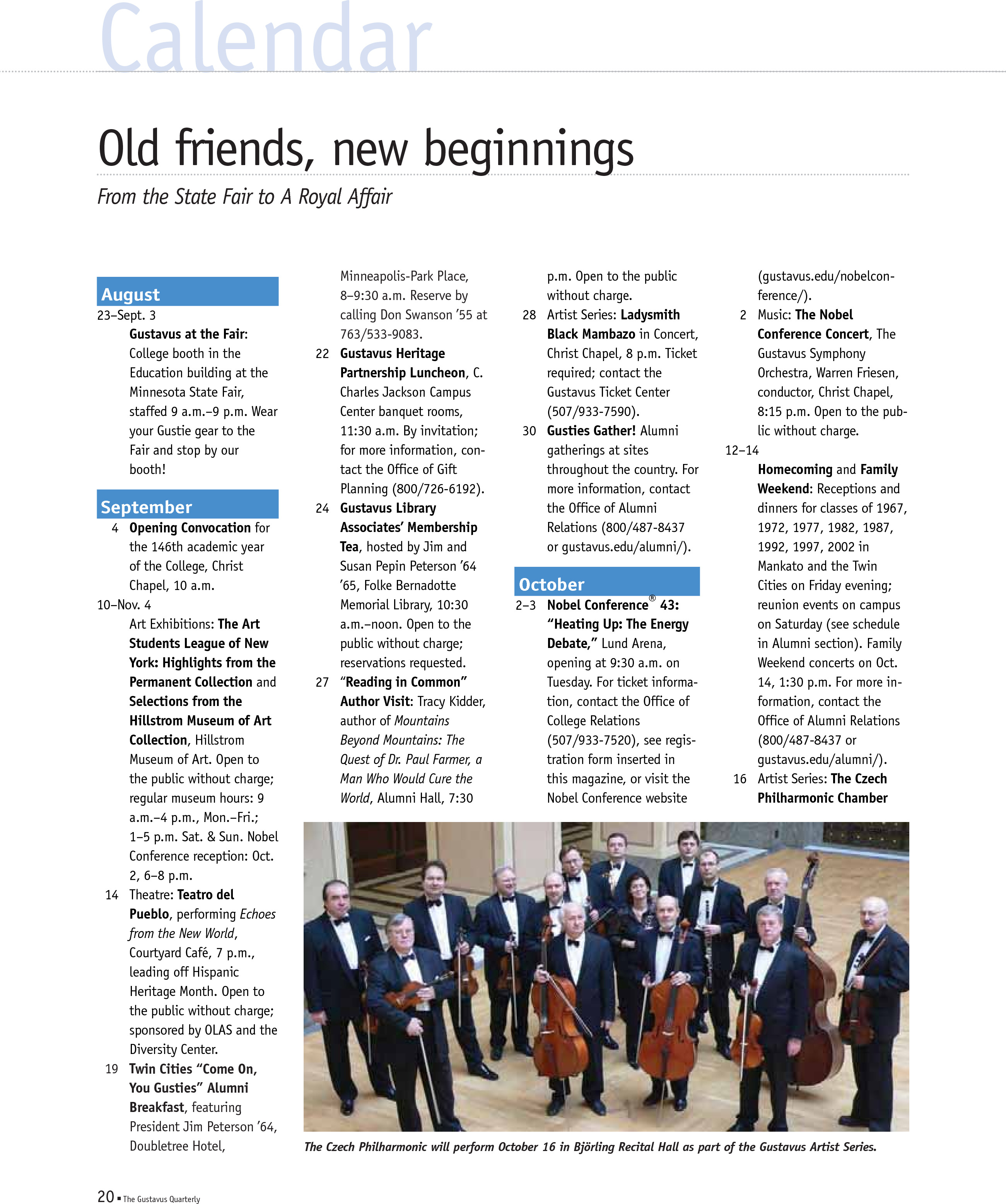 quarterly page