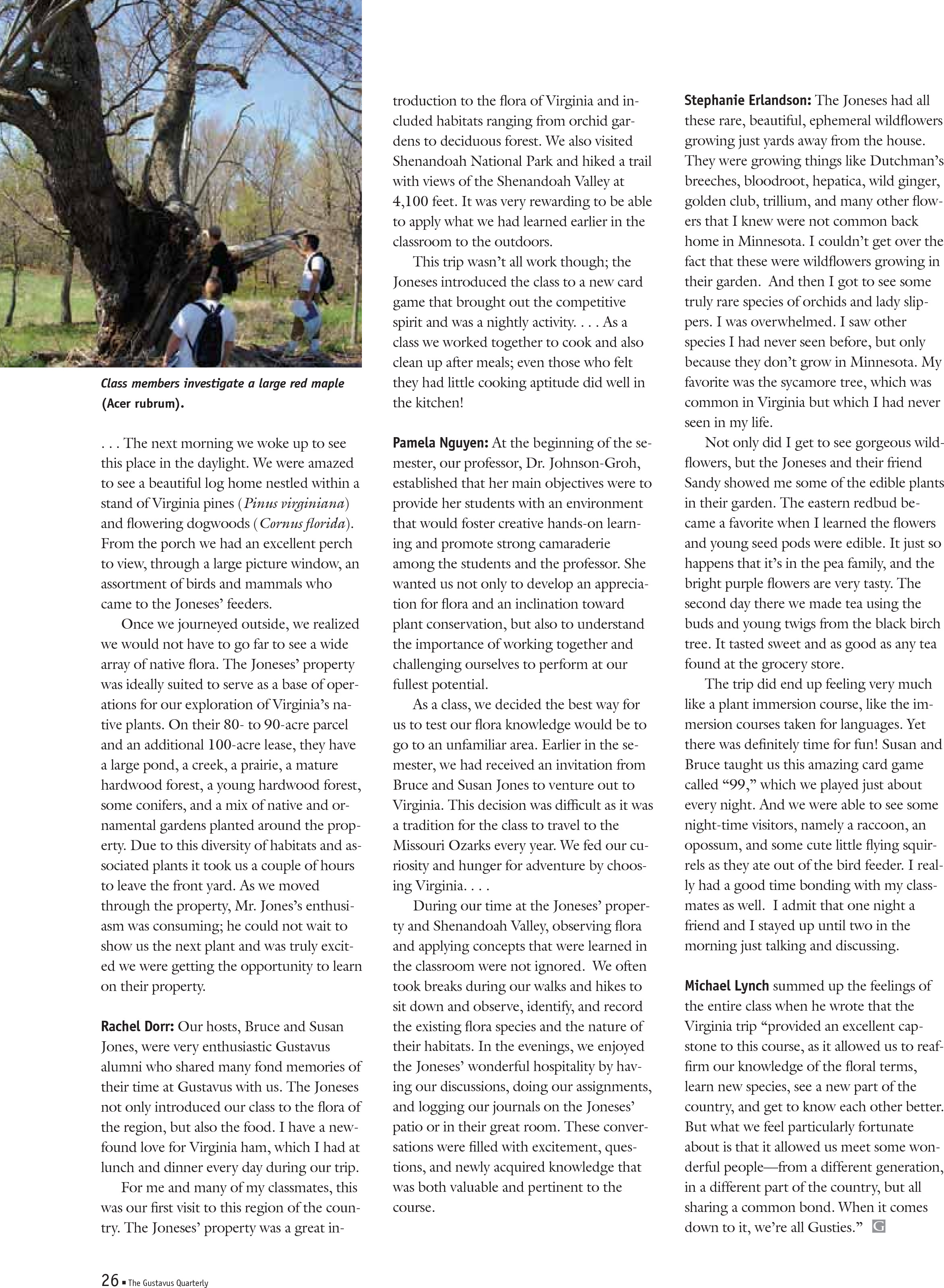 quarterly page