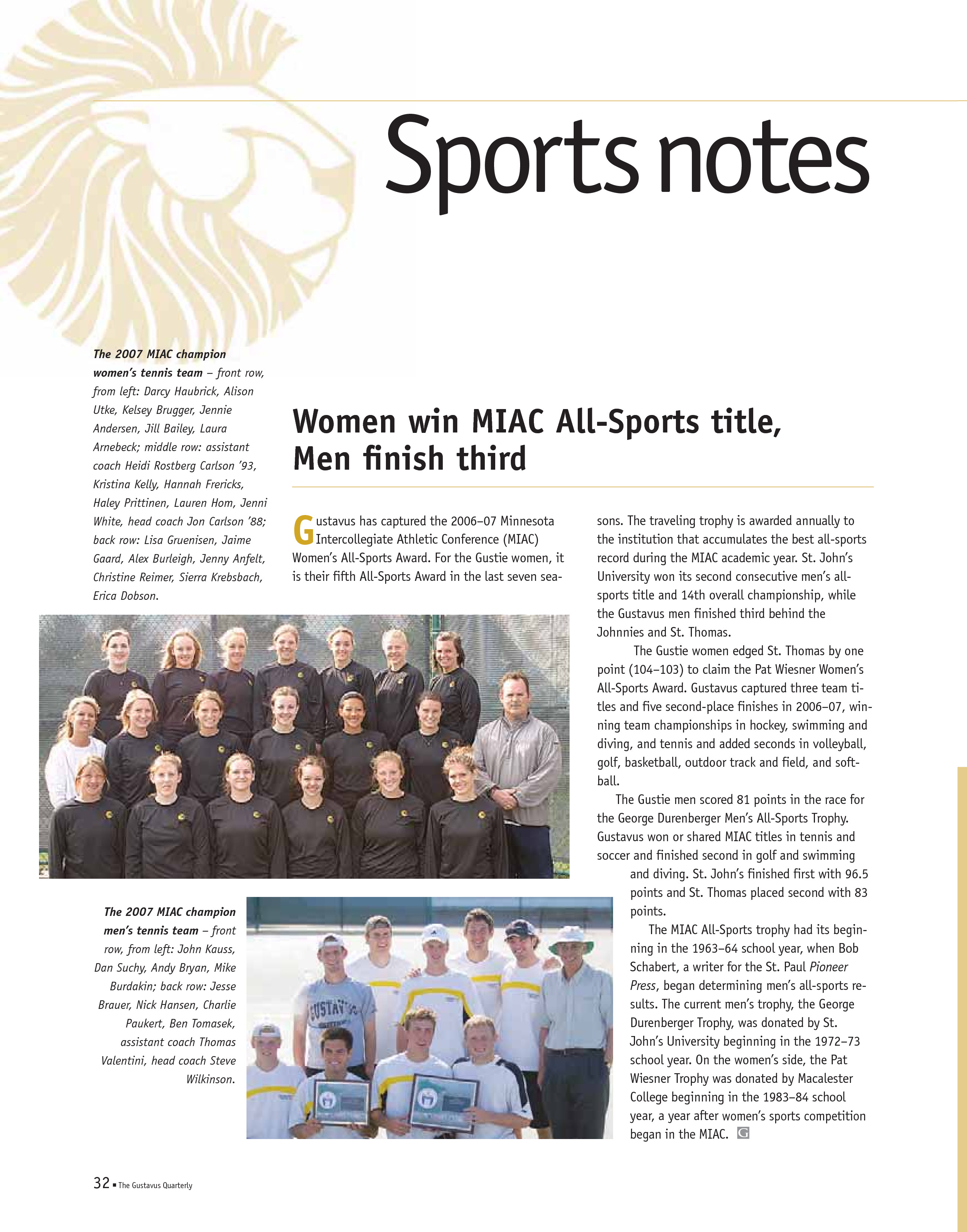quarterly page