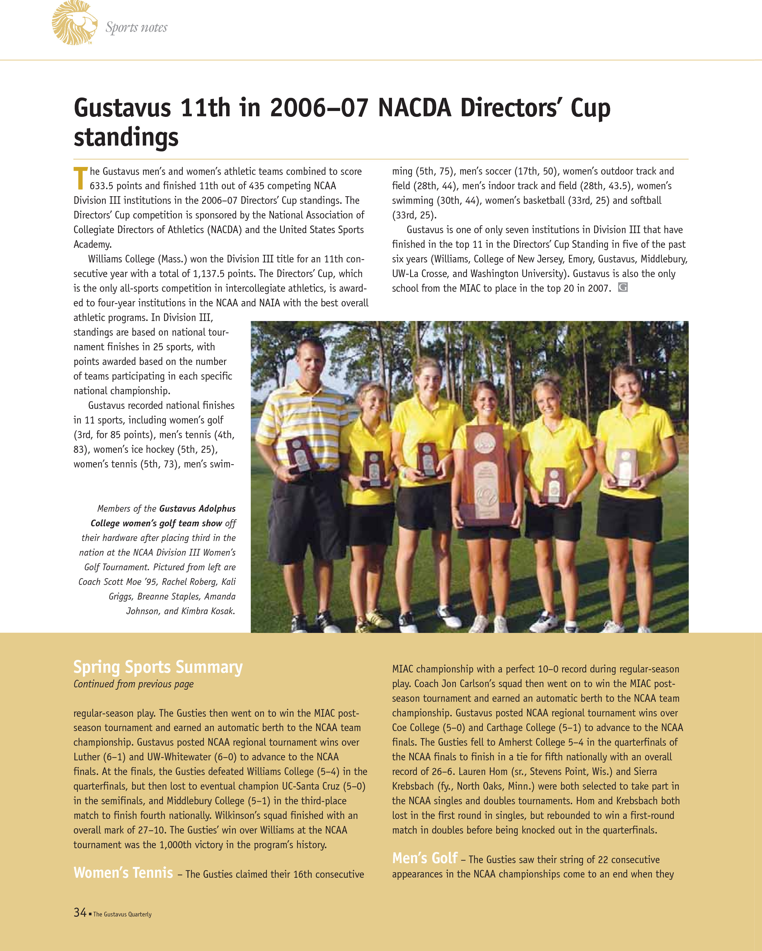 quarterly page