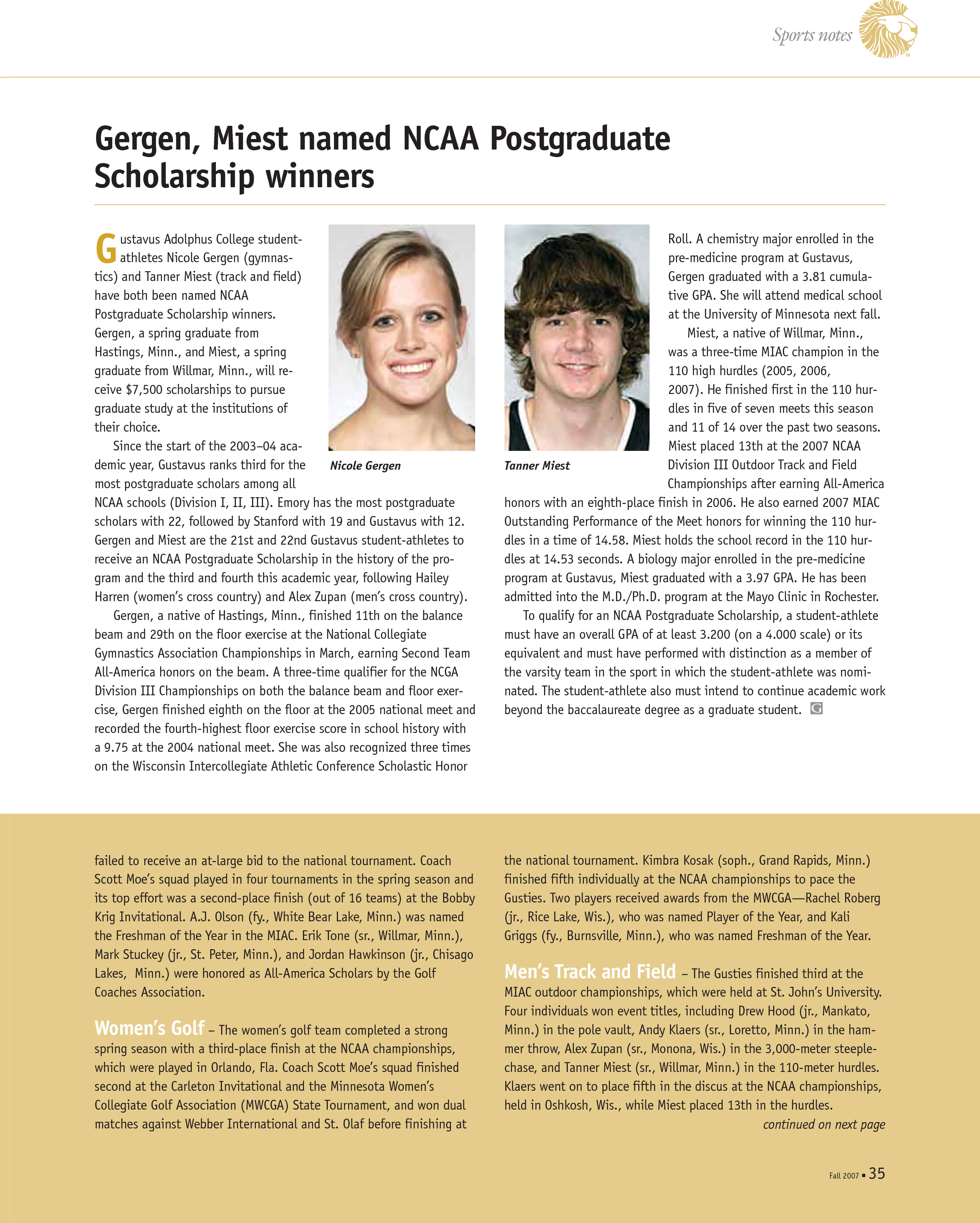 quarterly page