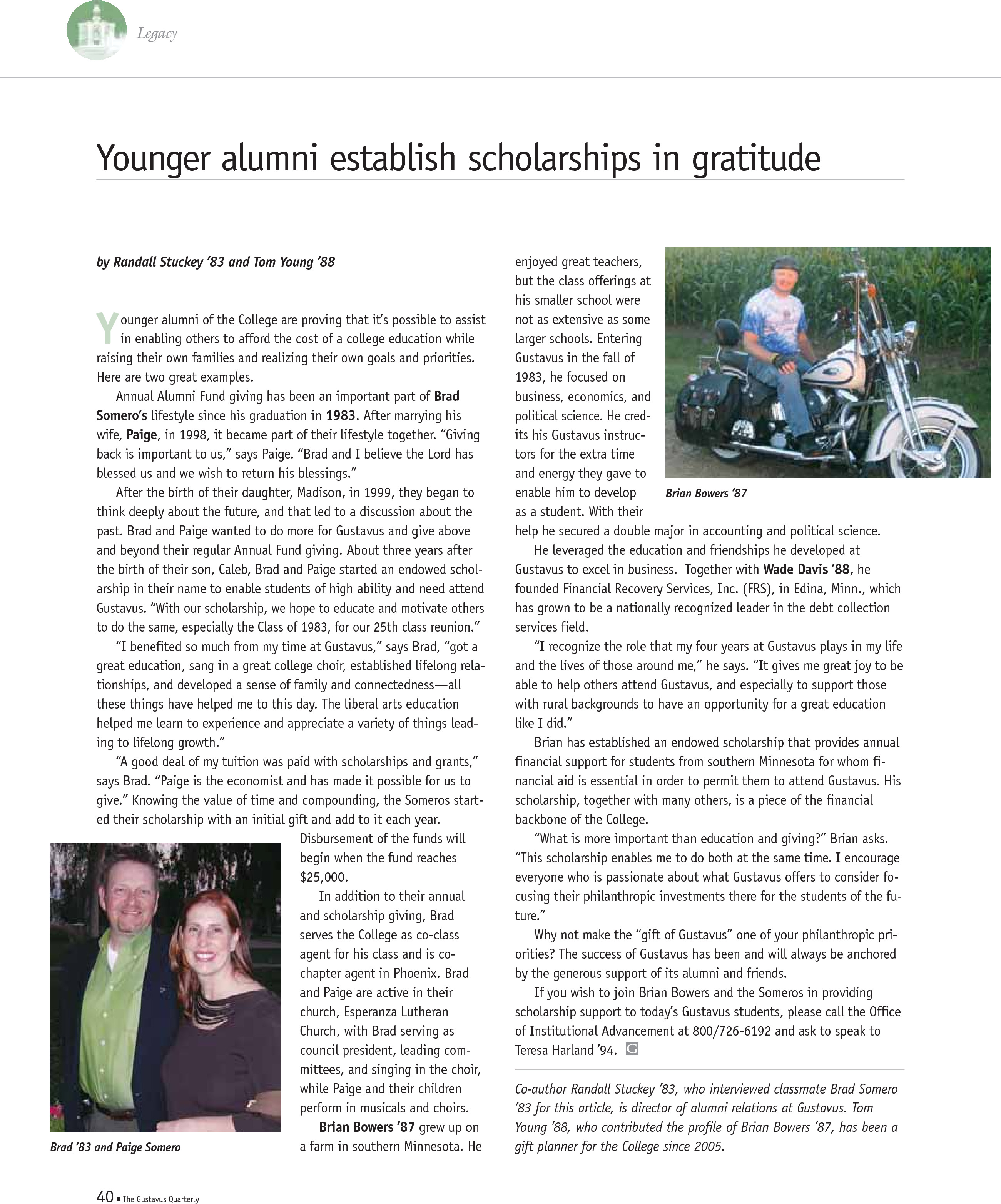 quarterly page