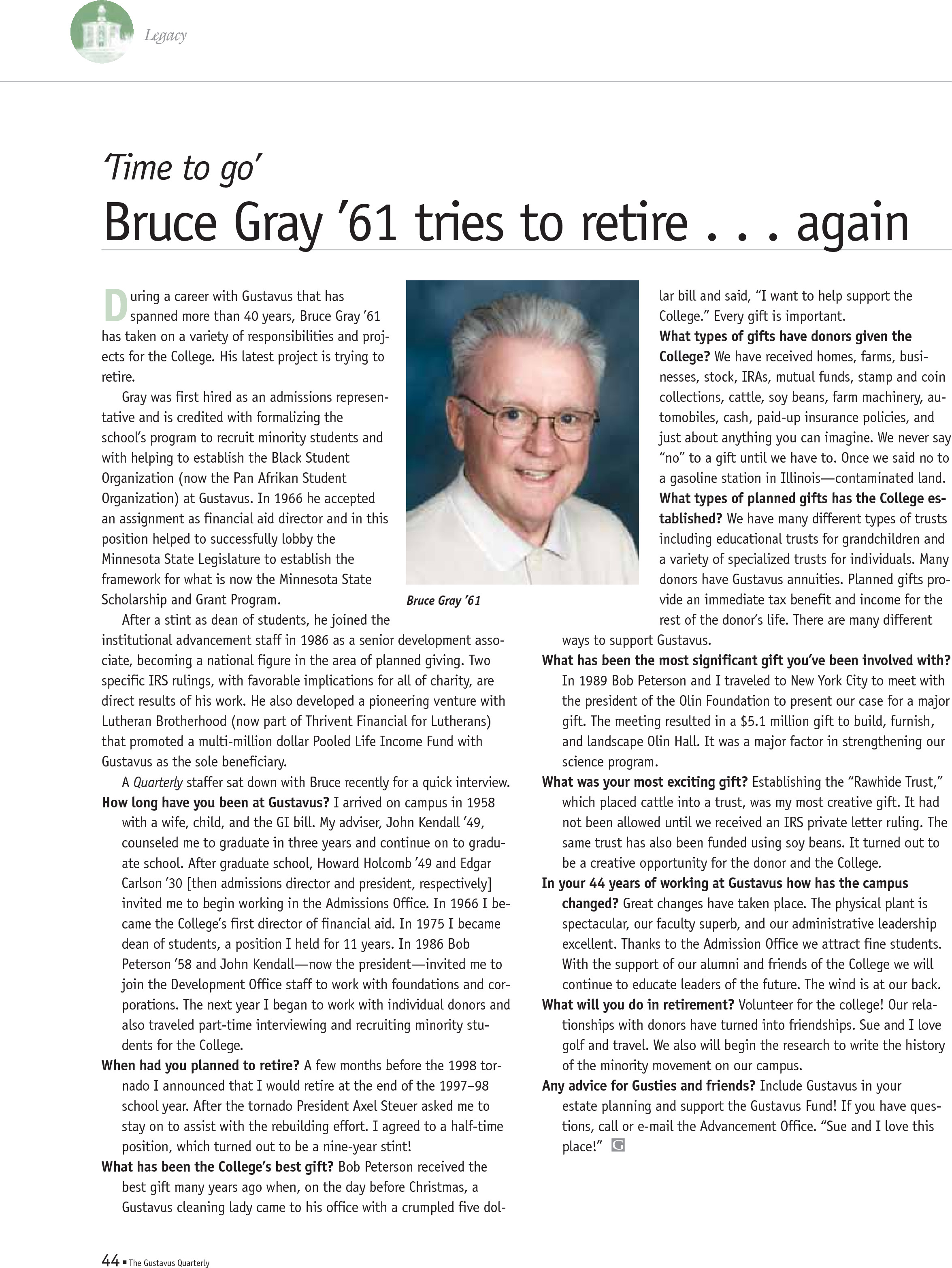 quarterly page