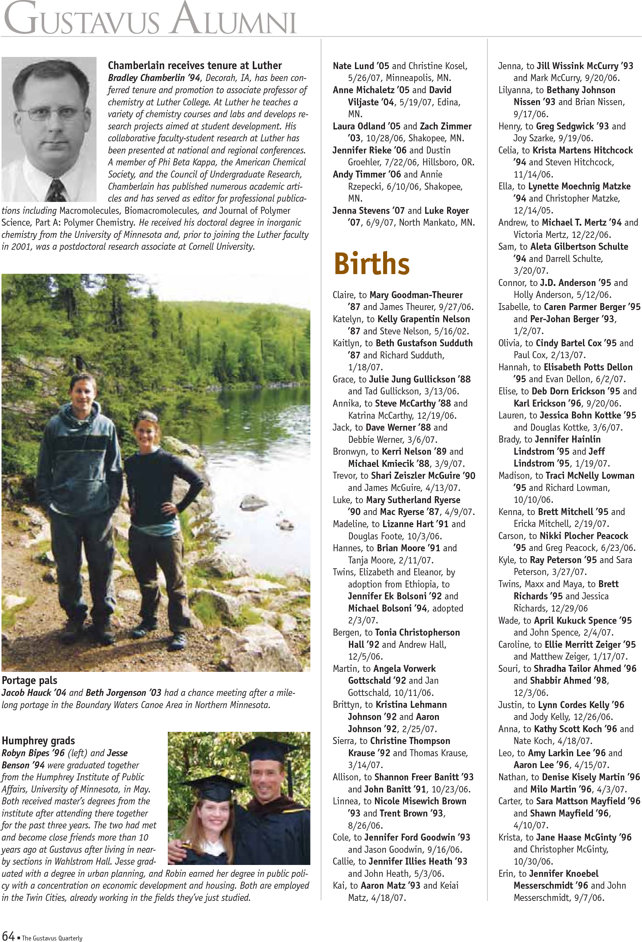 quarterly page