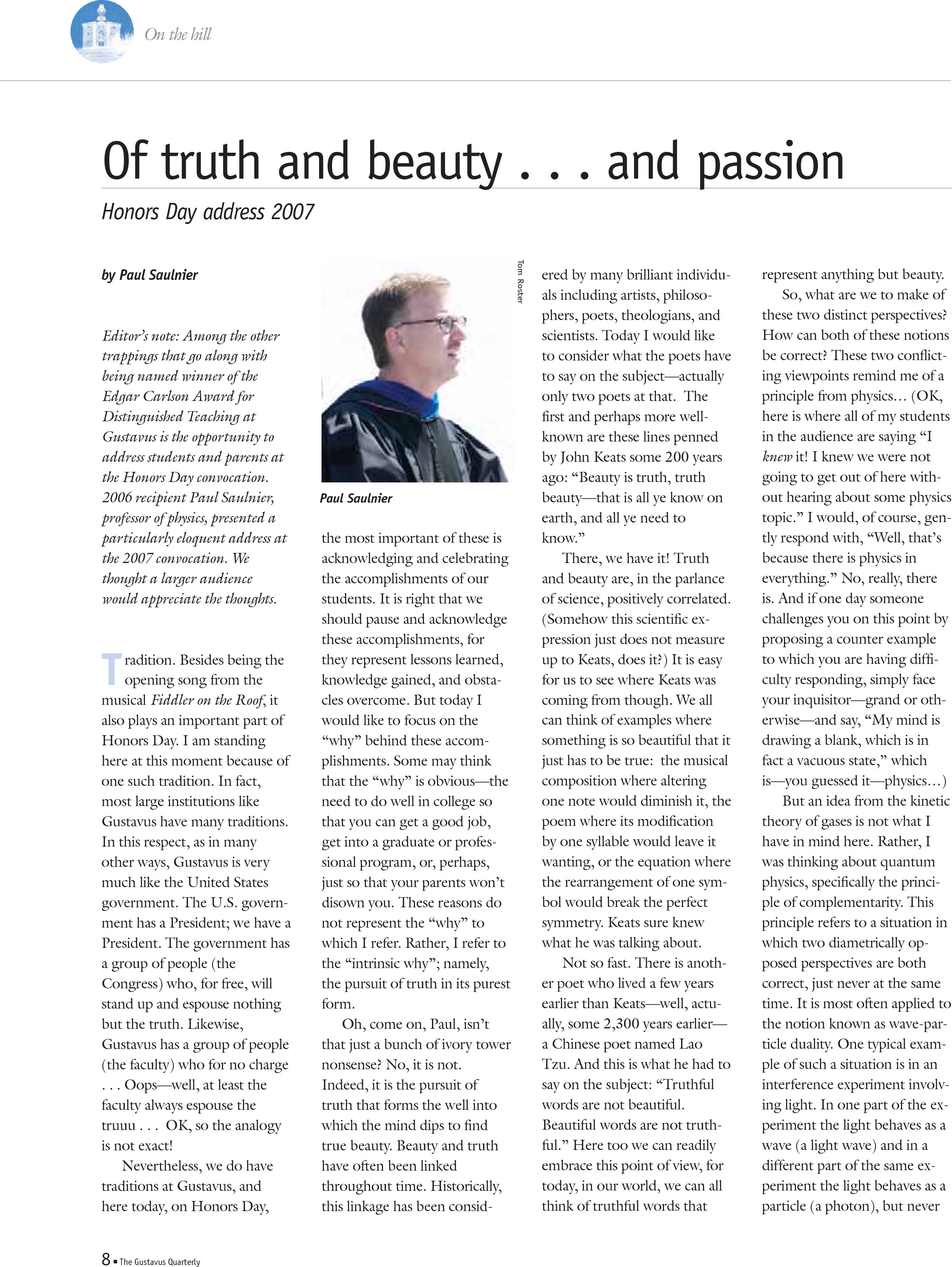 quarterly page