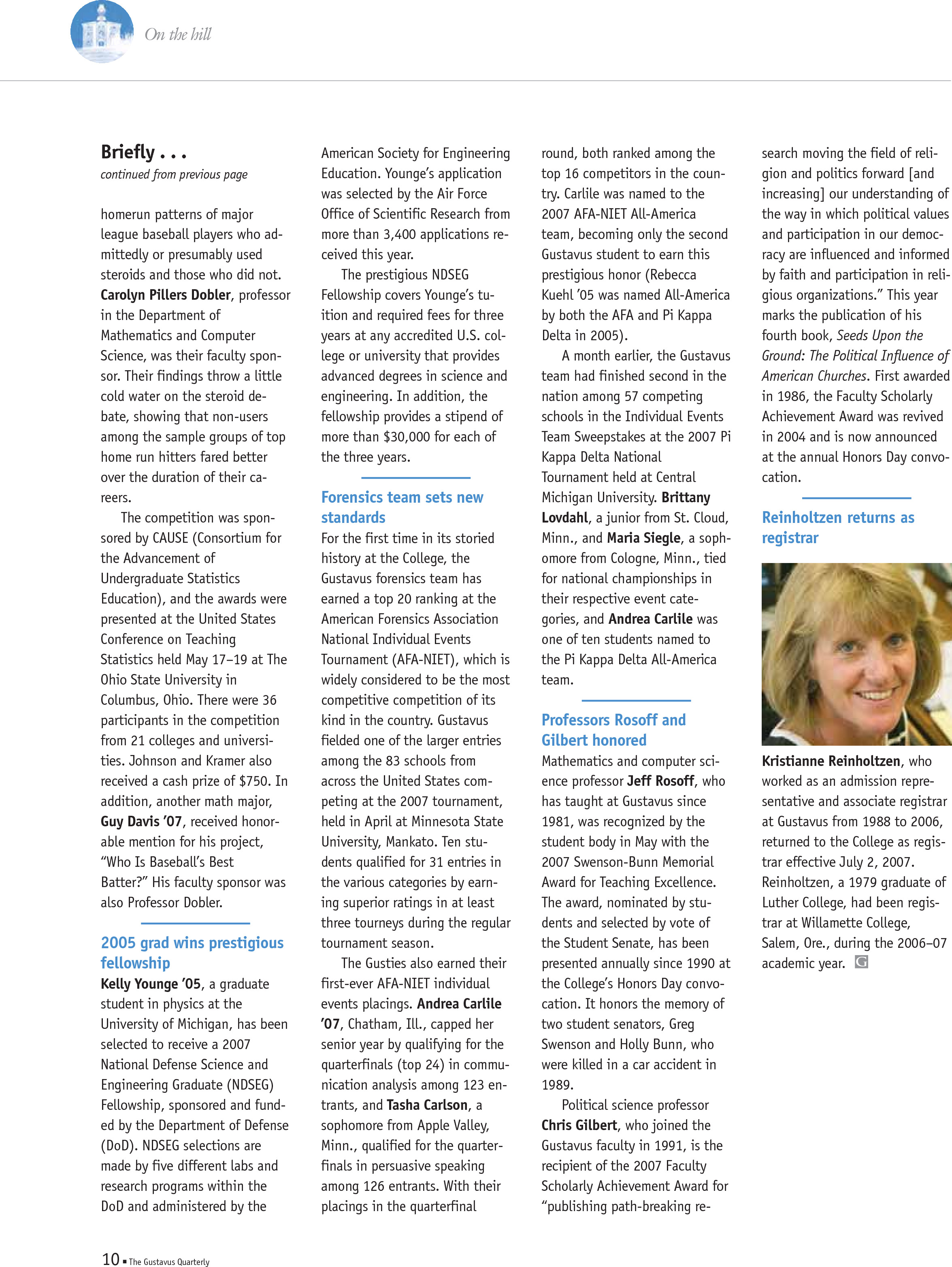 quarterly page
