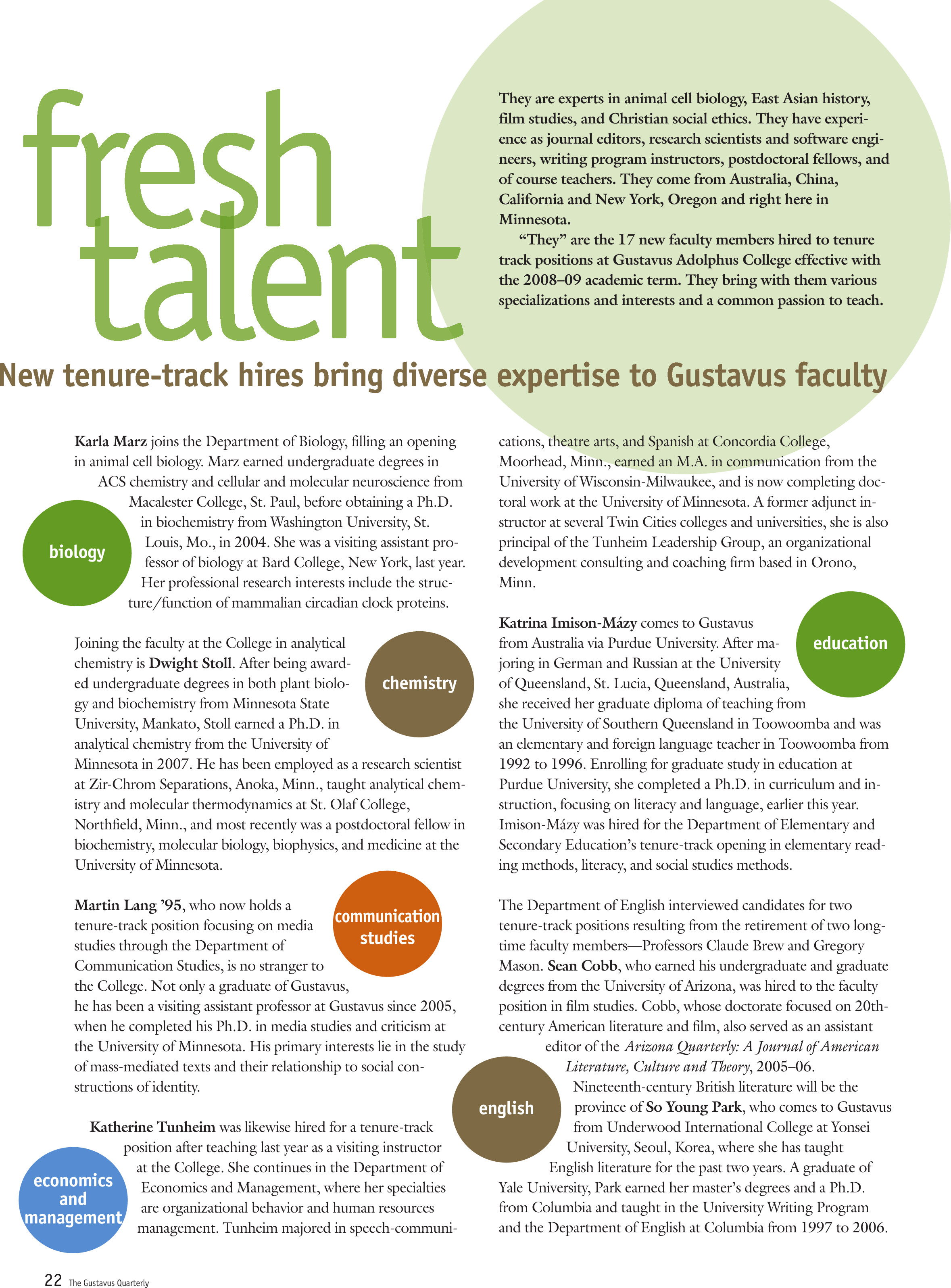 quarterly page