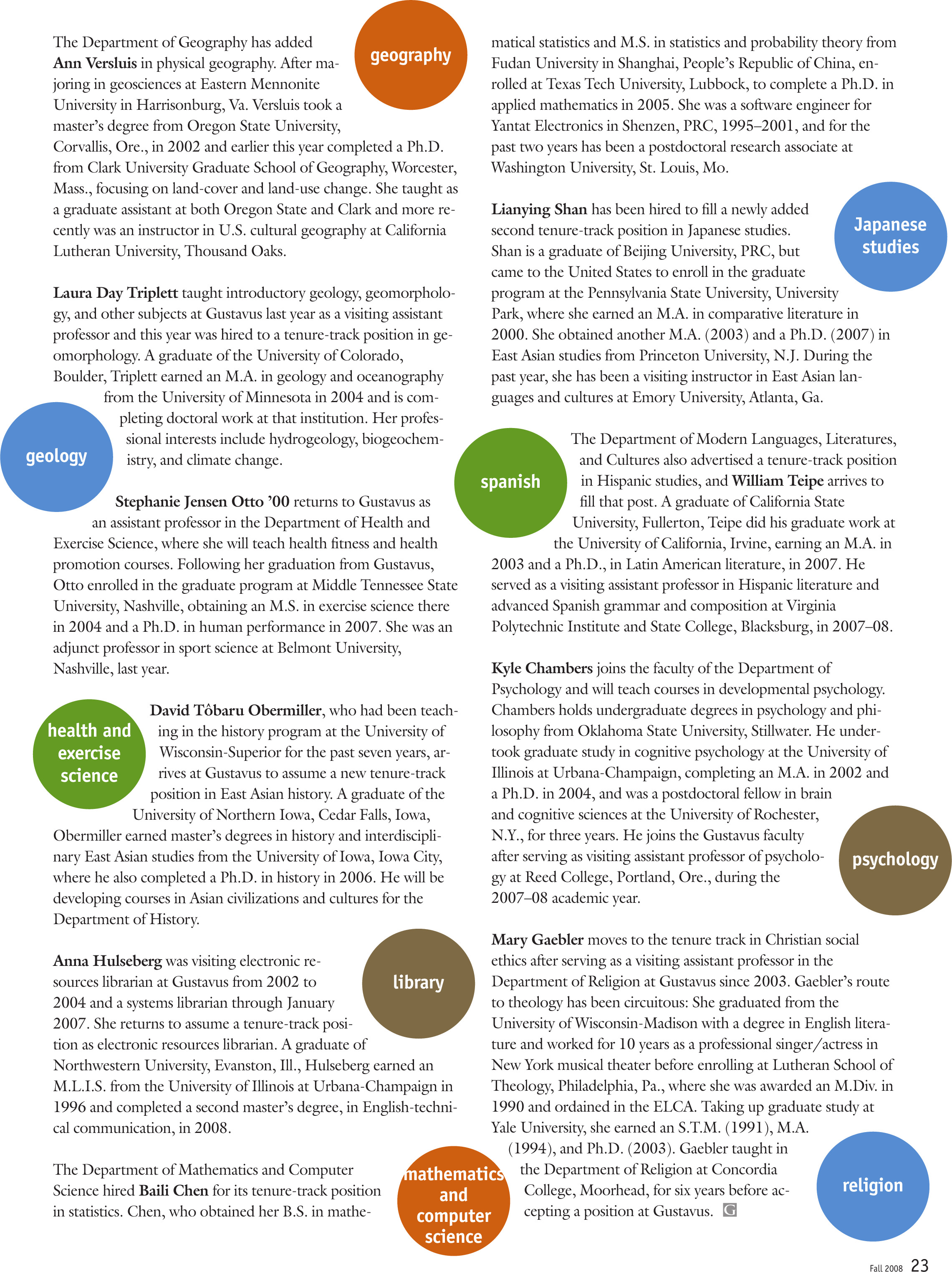 quarterly page