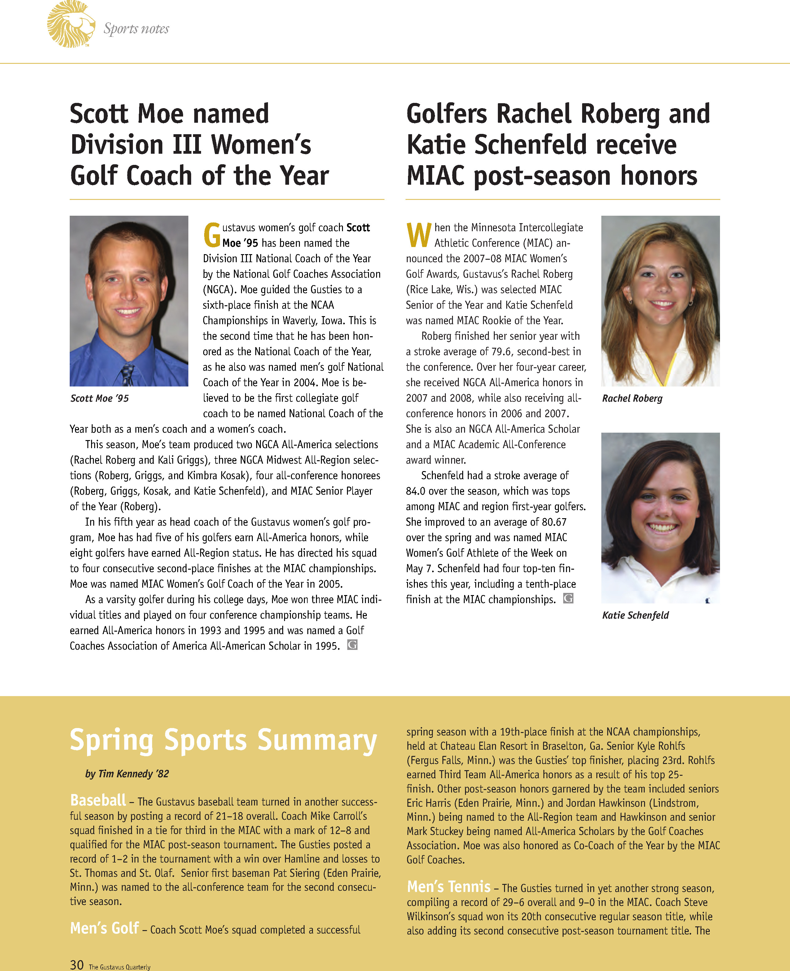 quarterly page