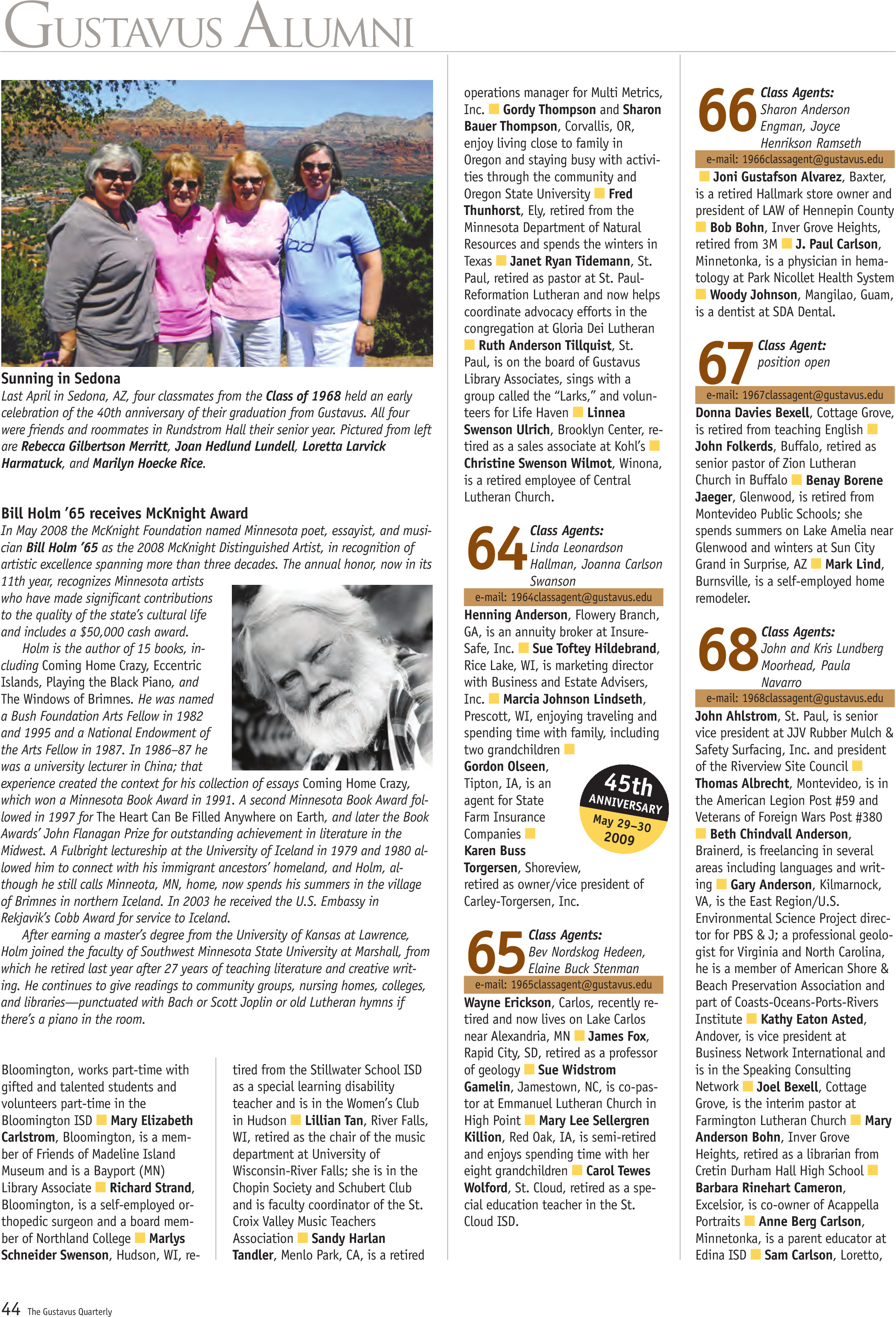 quarterly page