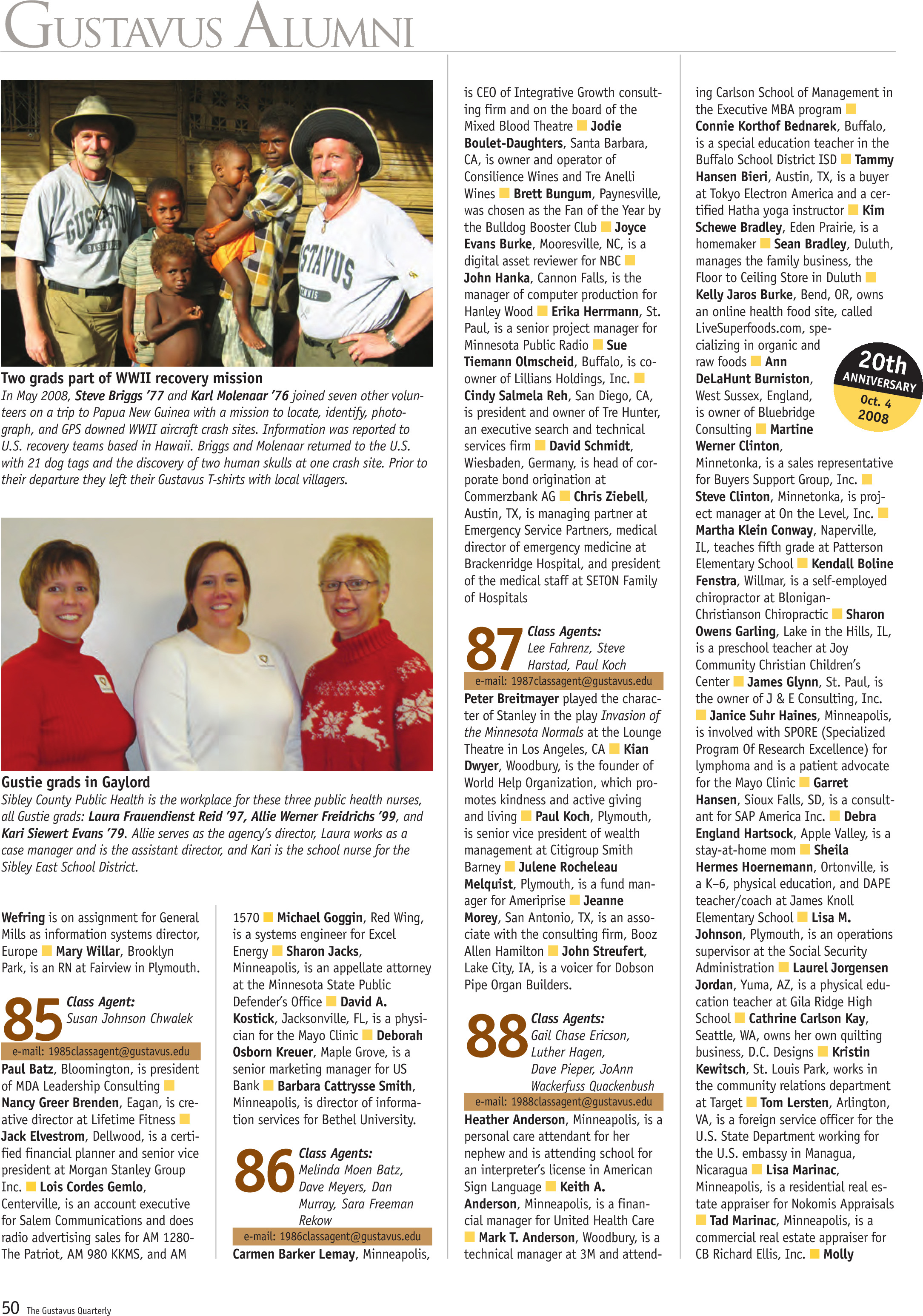 quarterly page