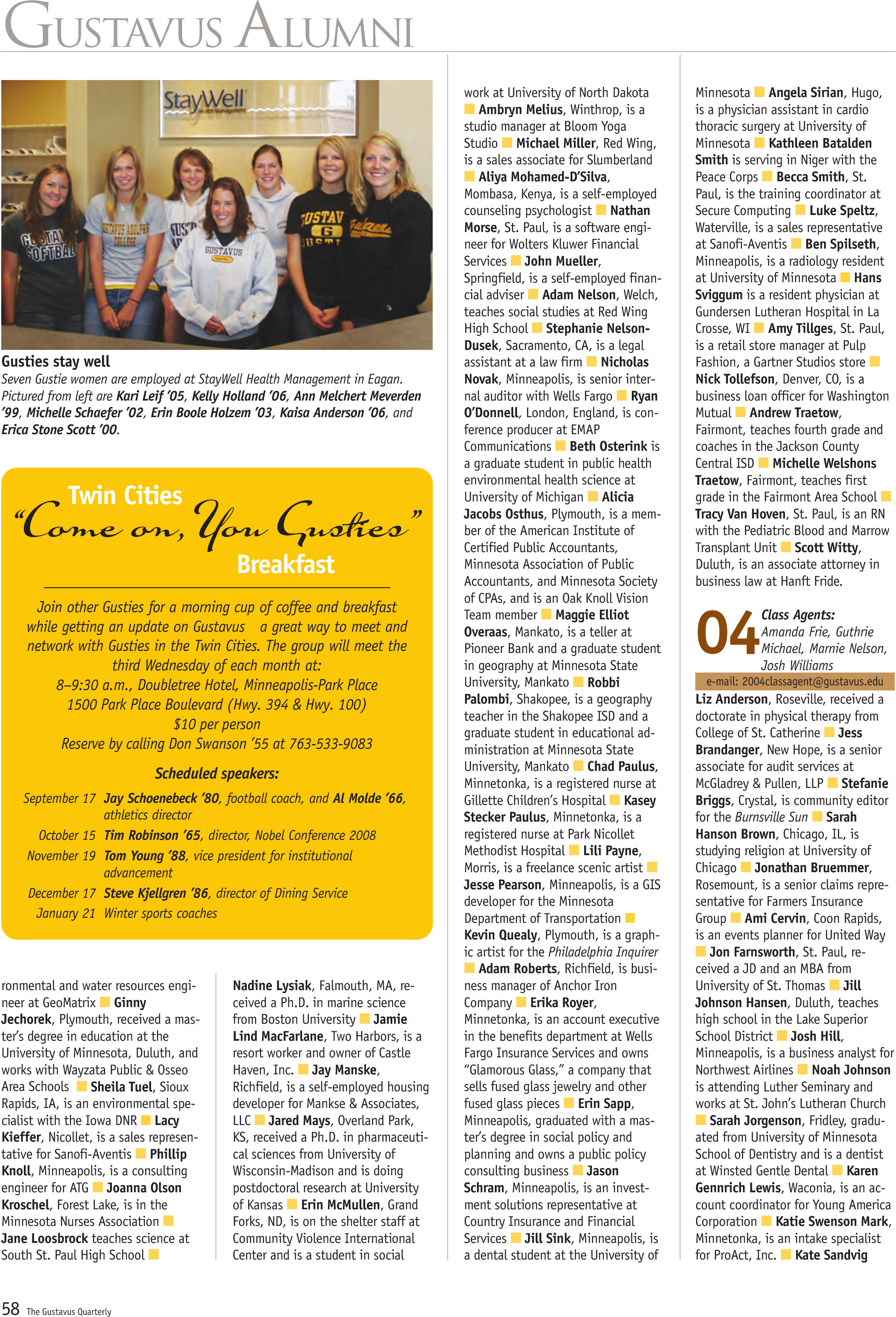quarterly page
