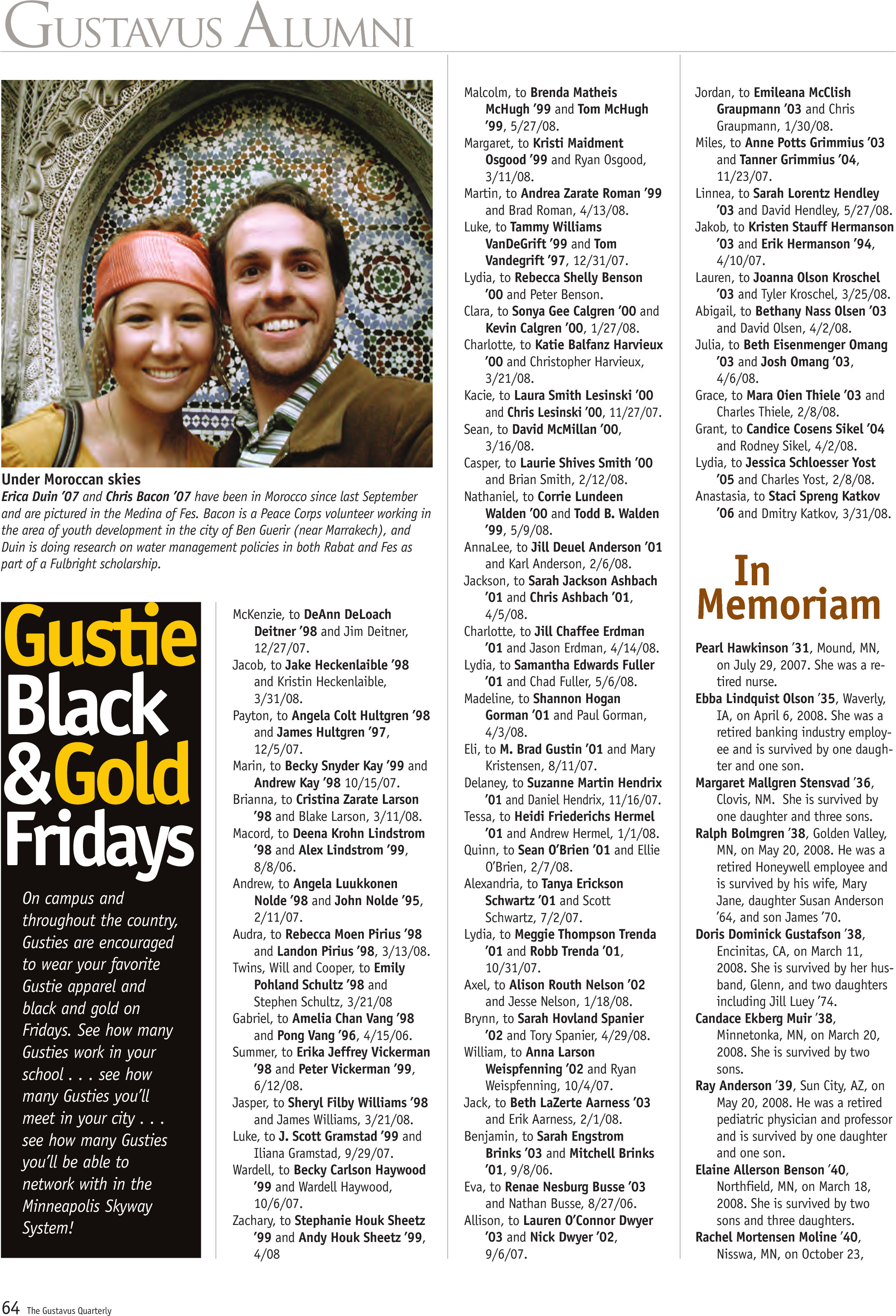 quarterly page