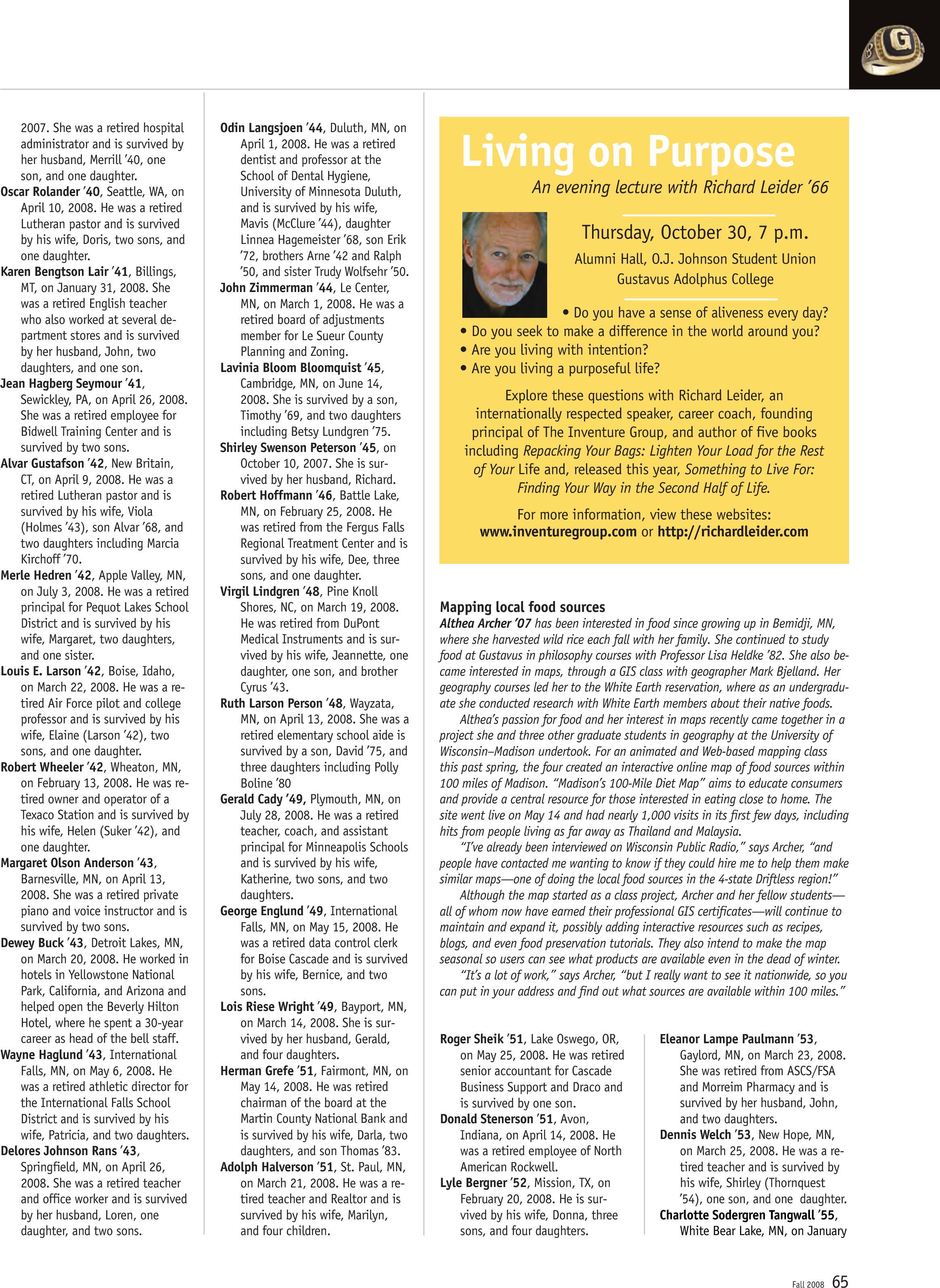quarterly page