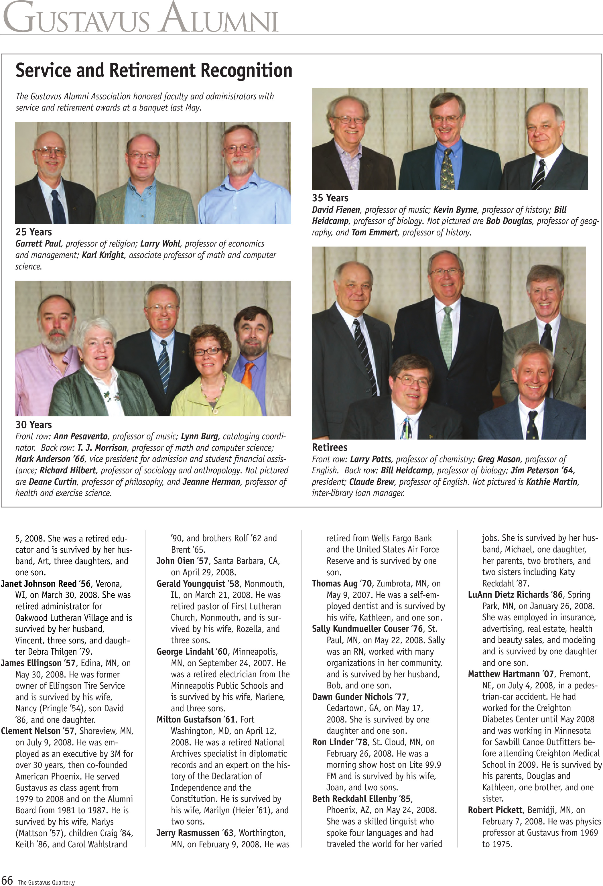 quarterly page