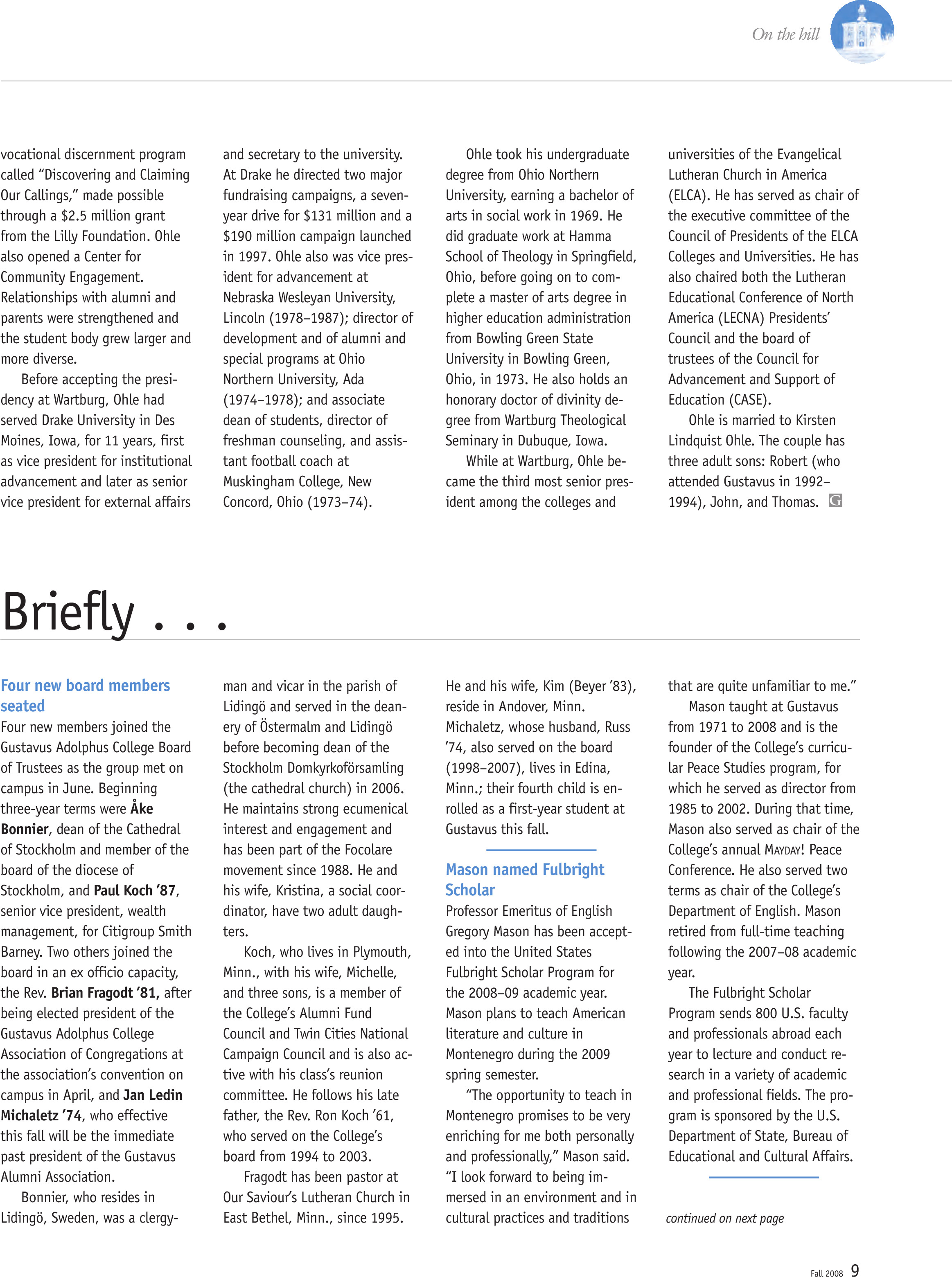 quarterly page