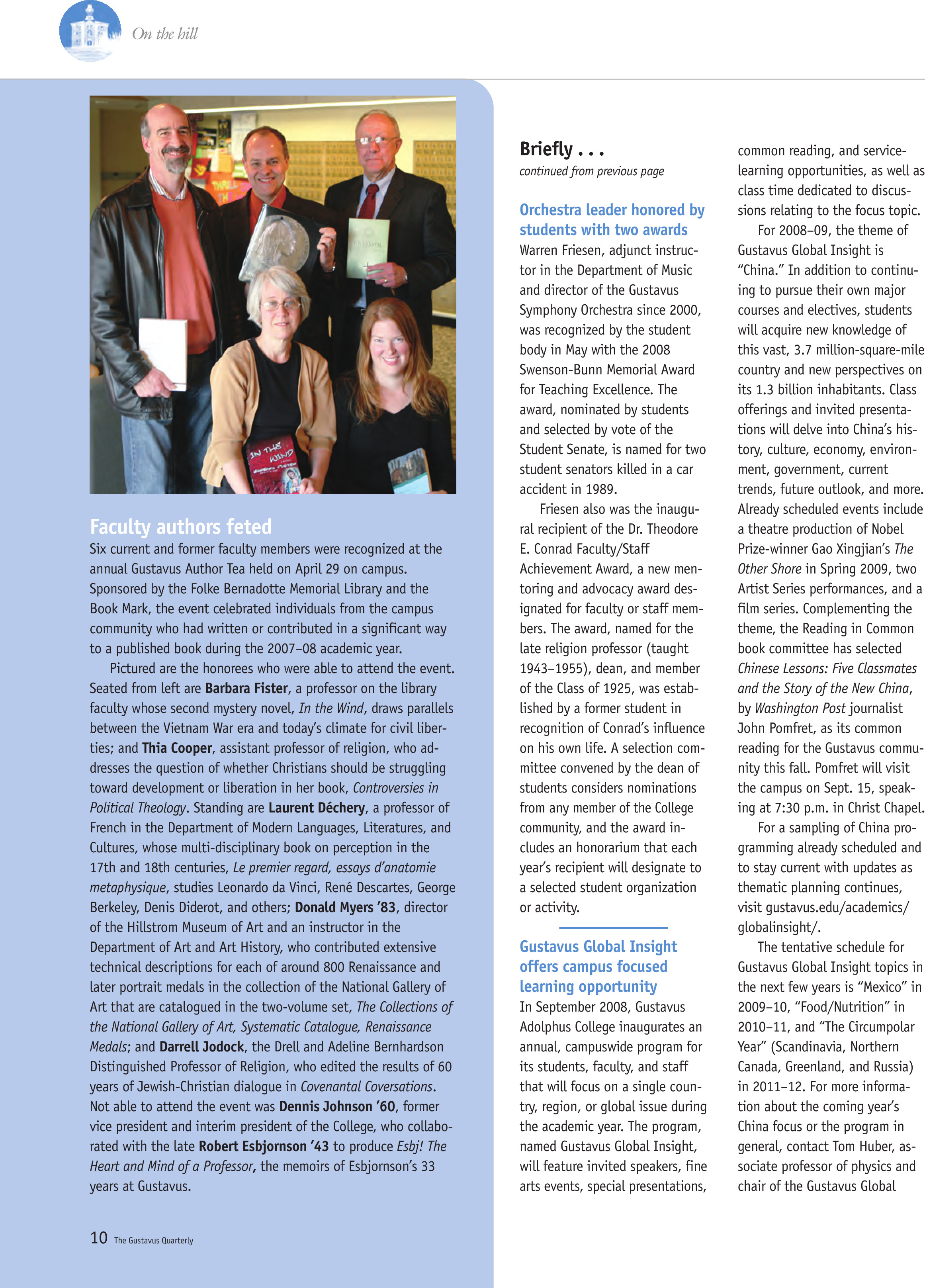 quarterly page