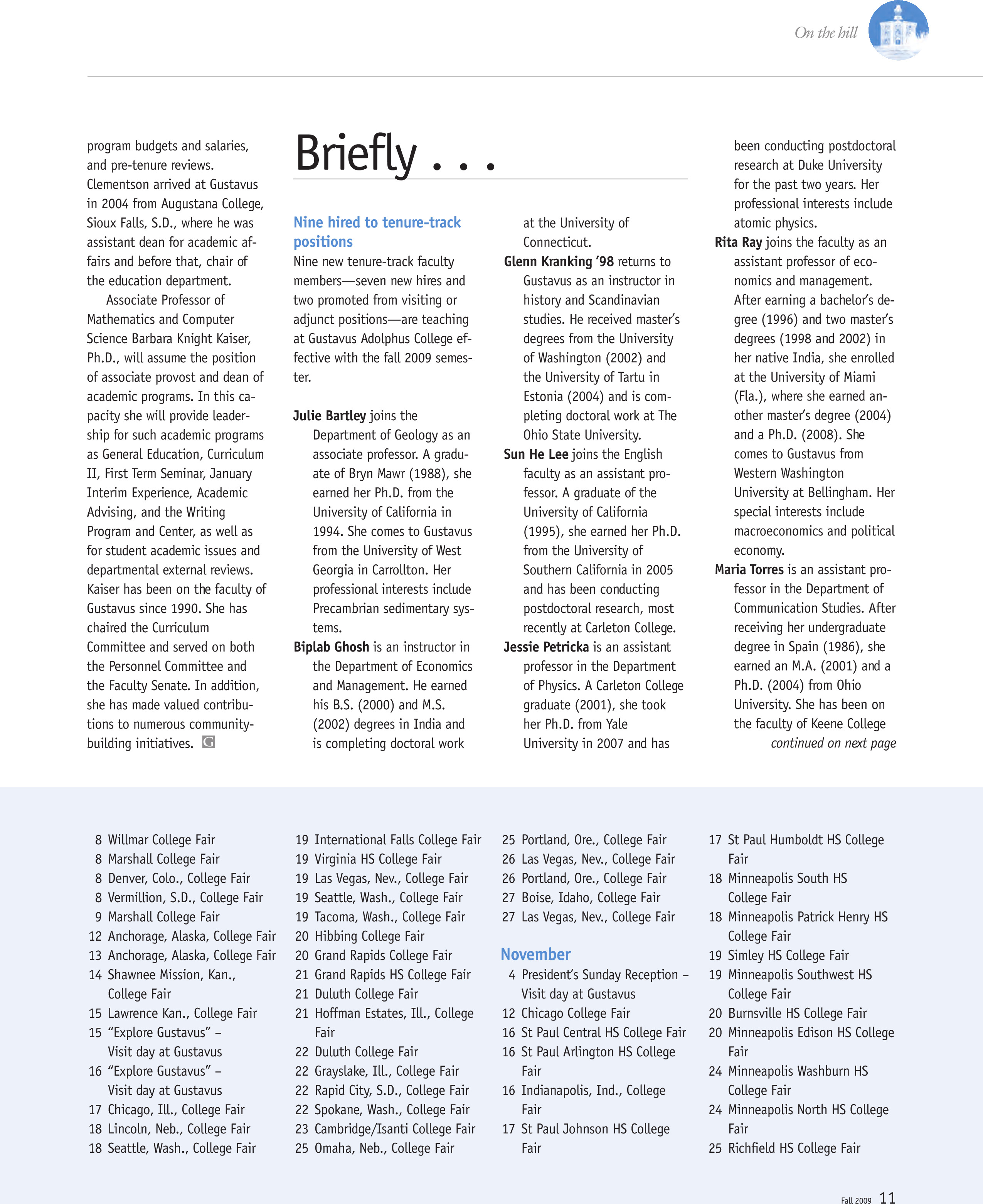 quarterly page