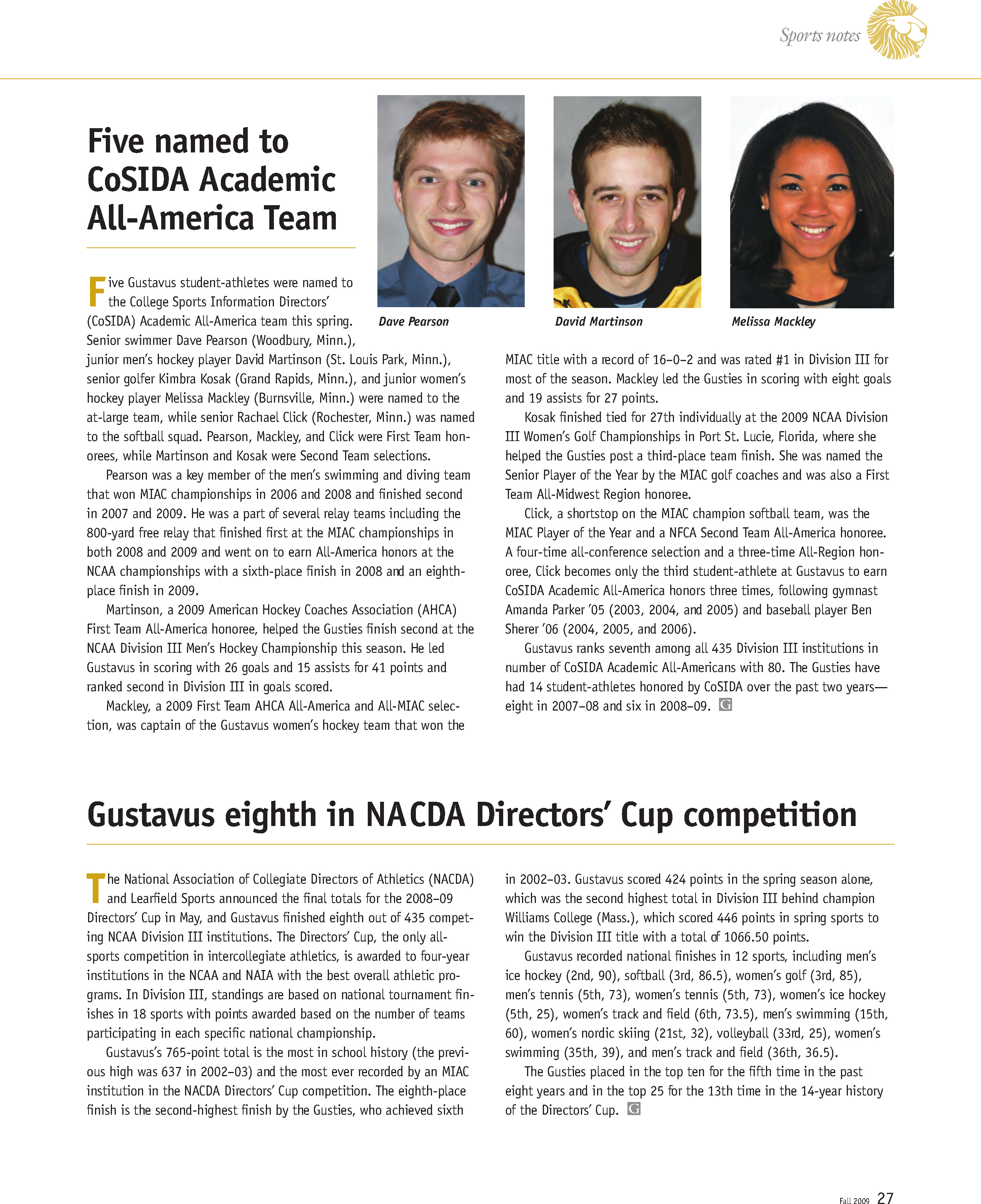 quarterly page