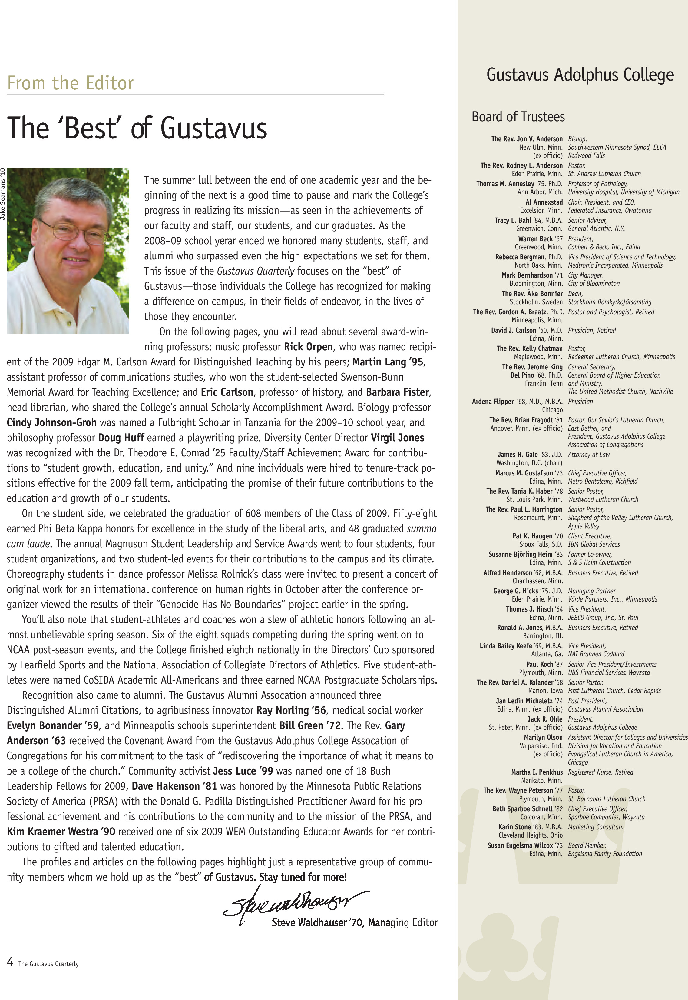 quarterly page