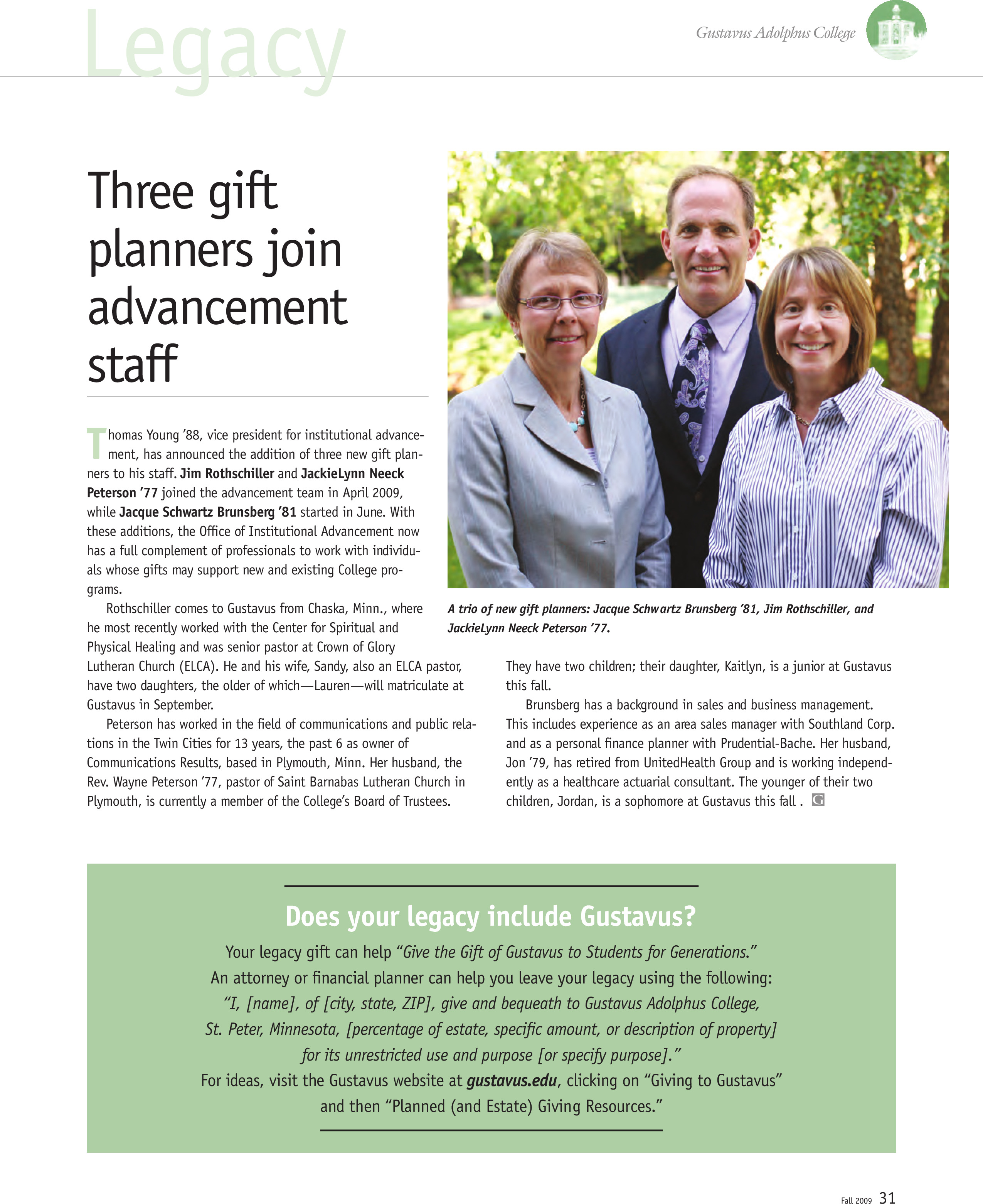 quarterly page