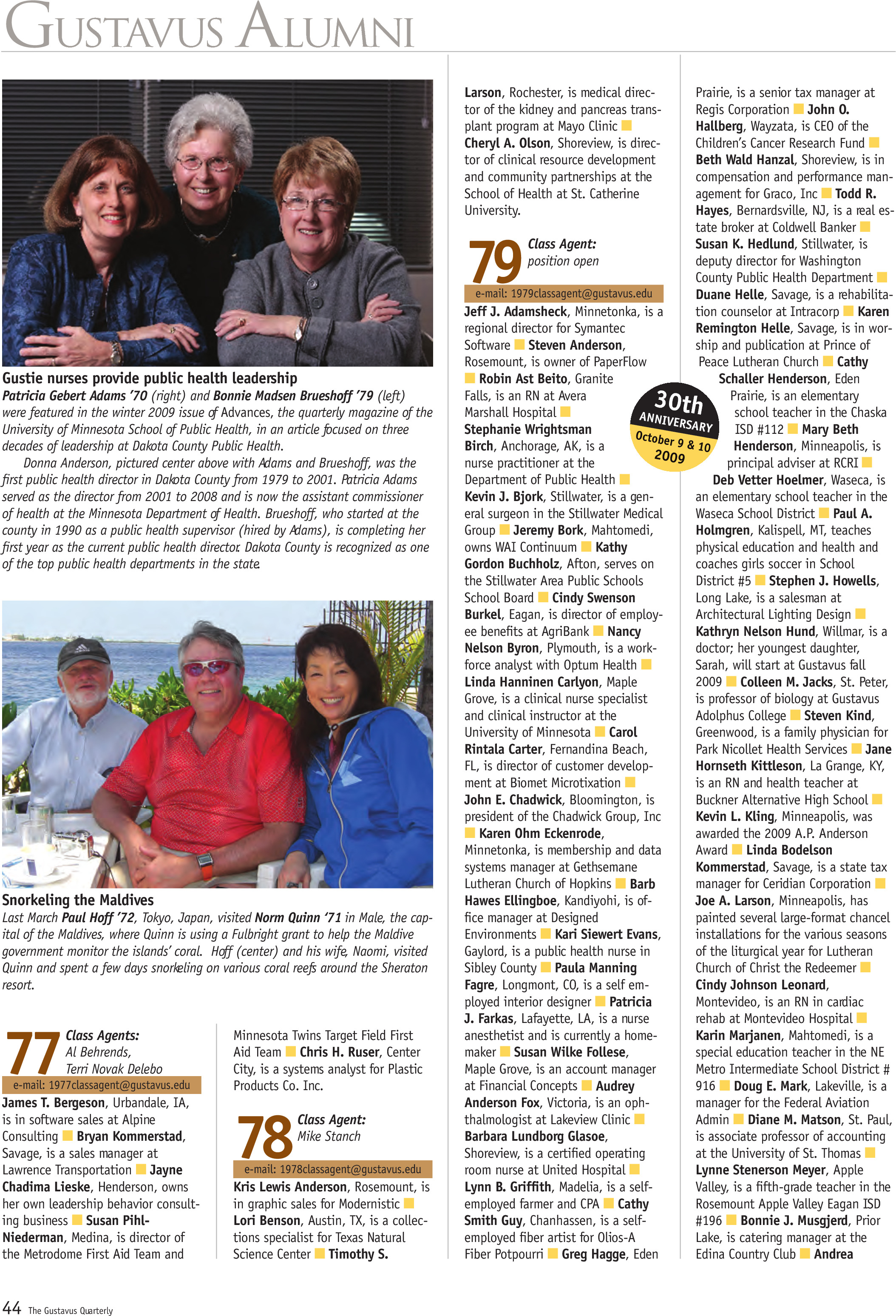 quarterly page