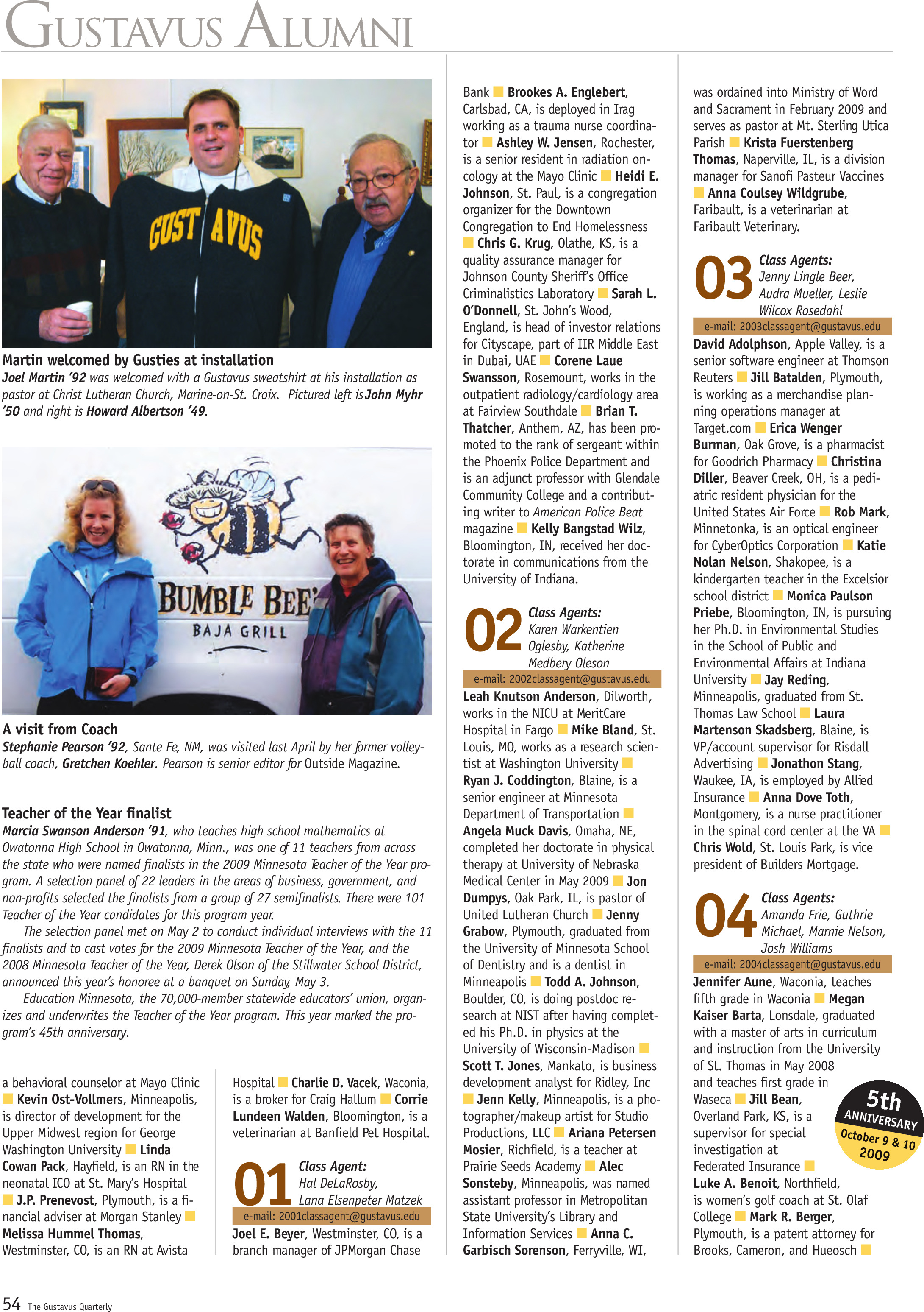 quarterly page