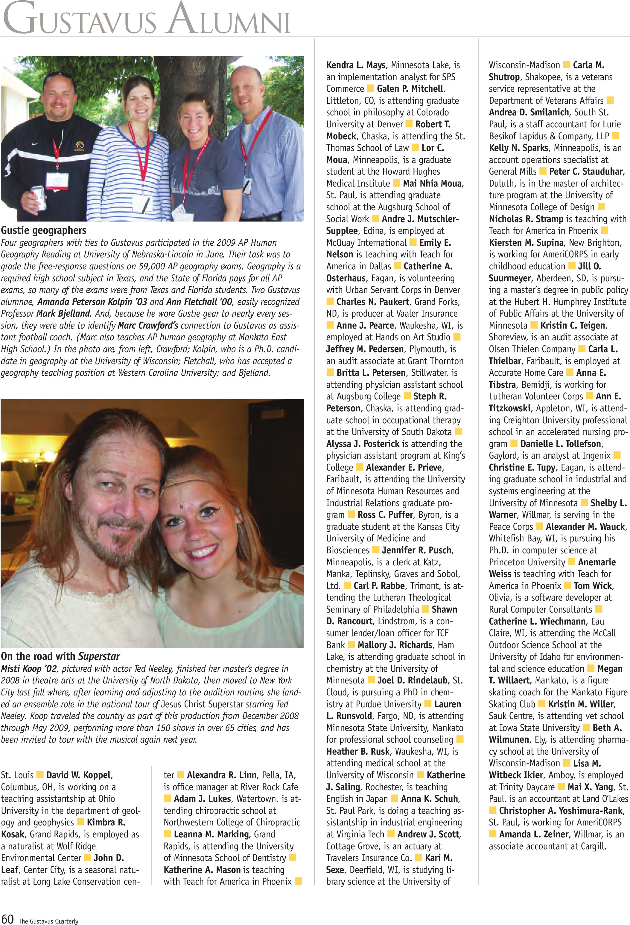 quarterly page