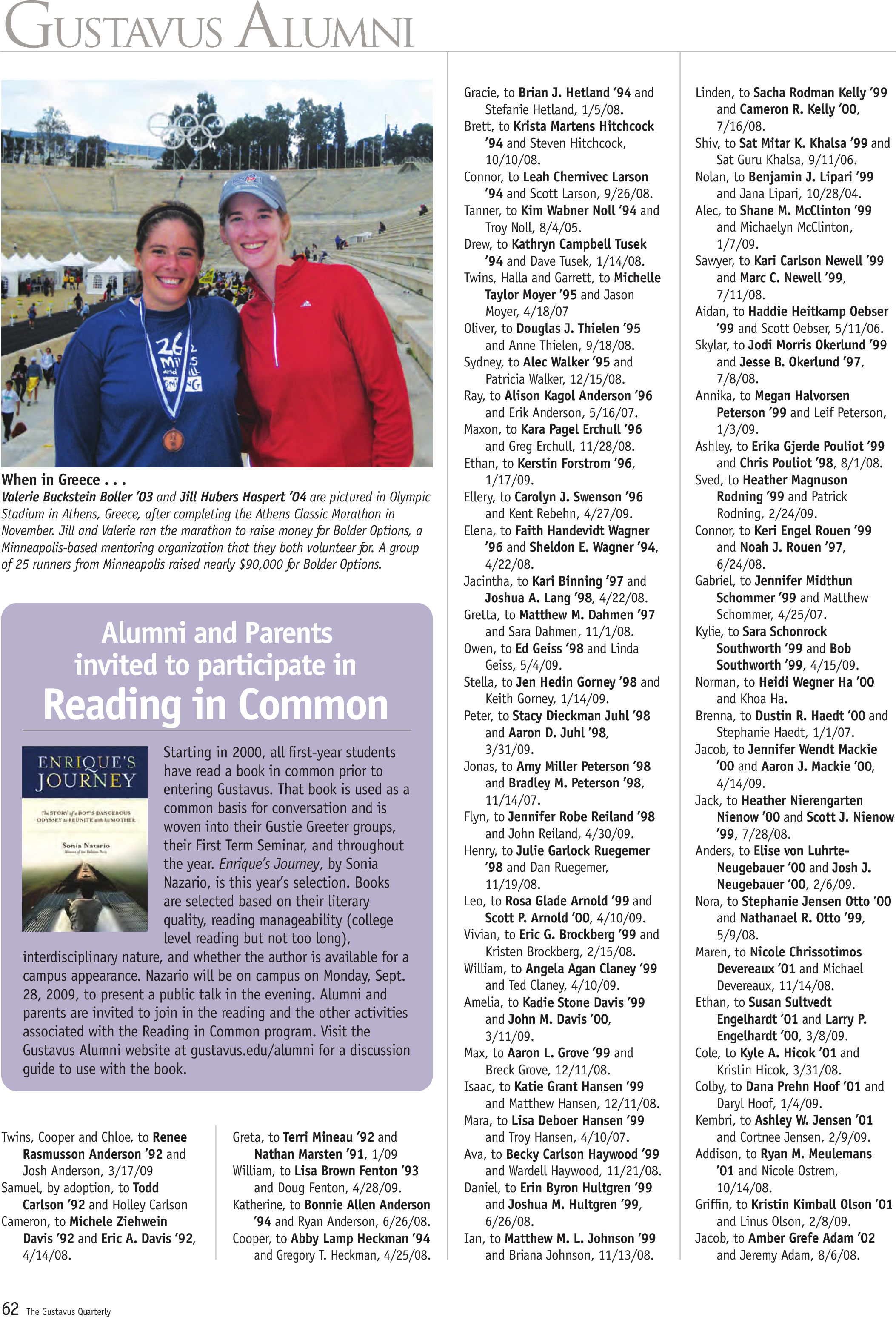quarterly page