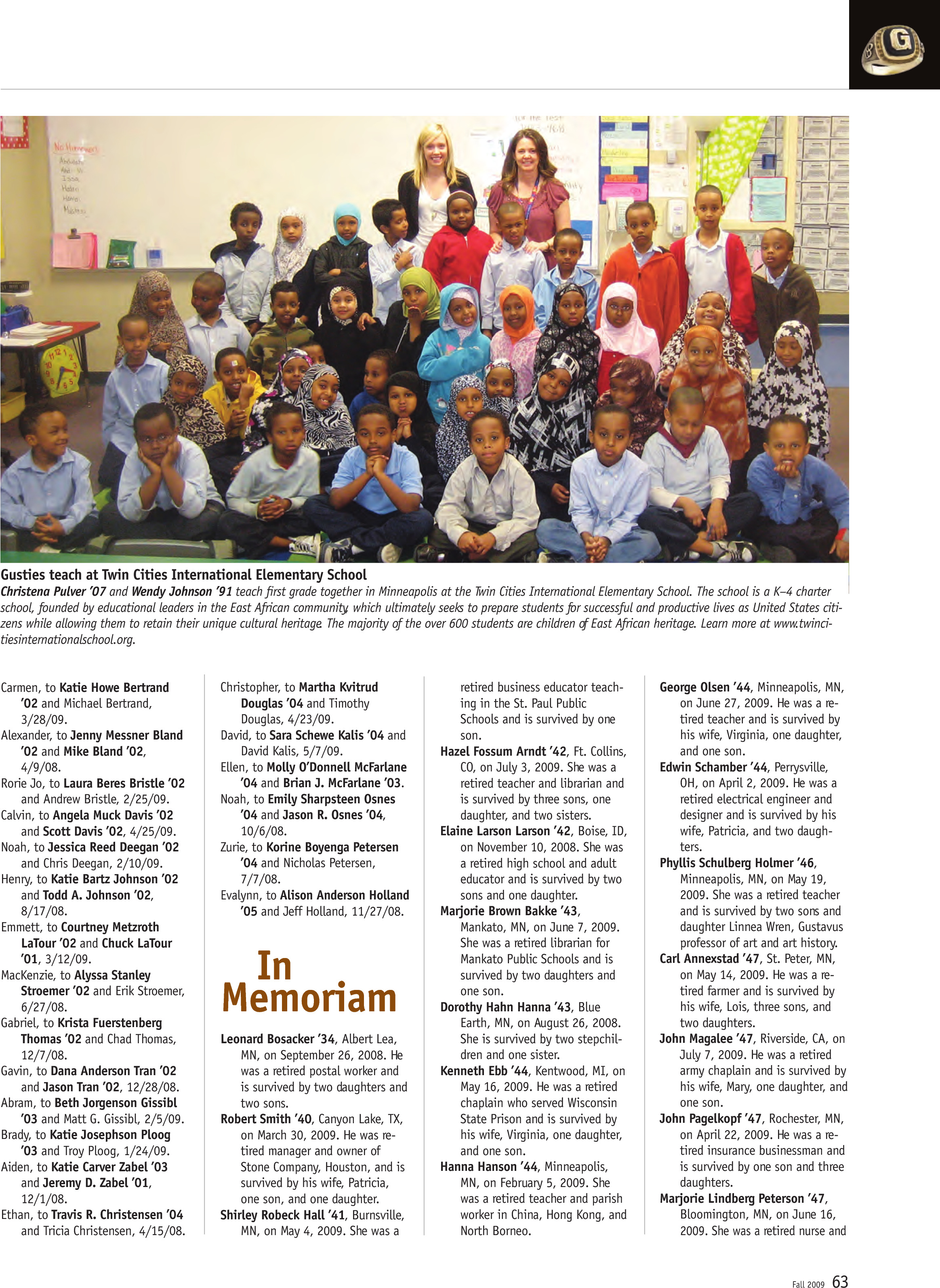 quarterly page