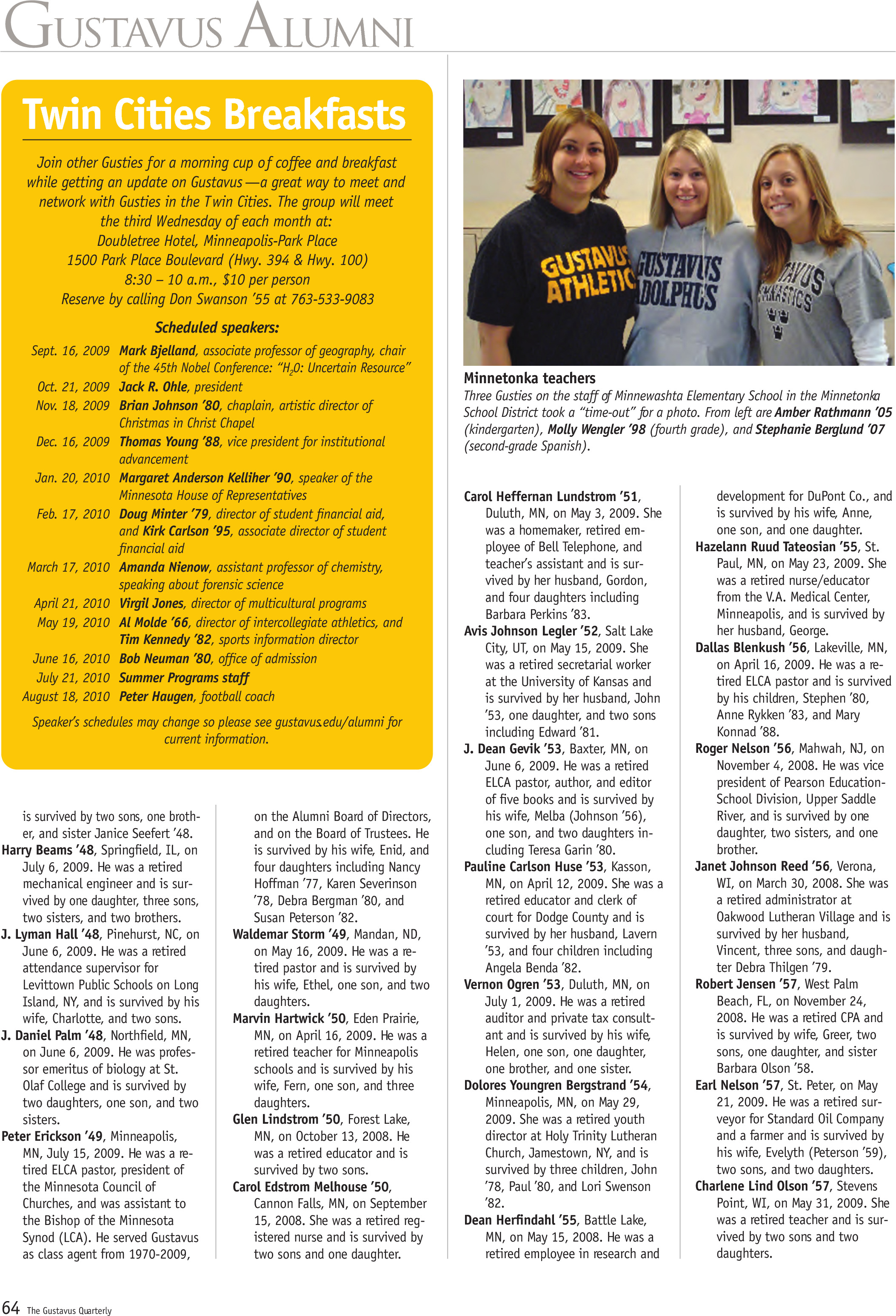 quarterly page