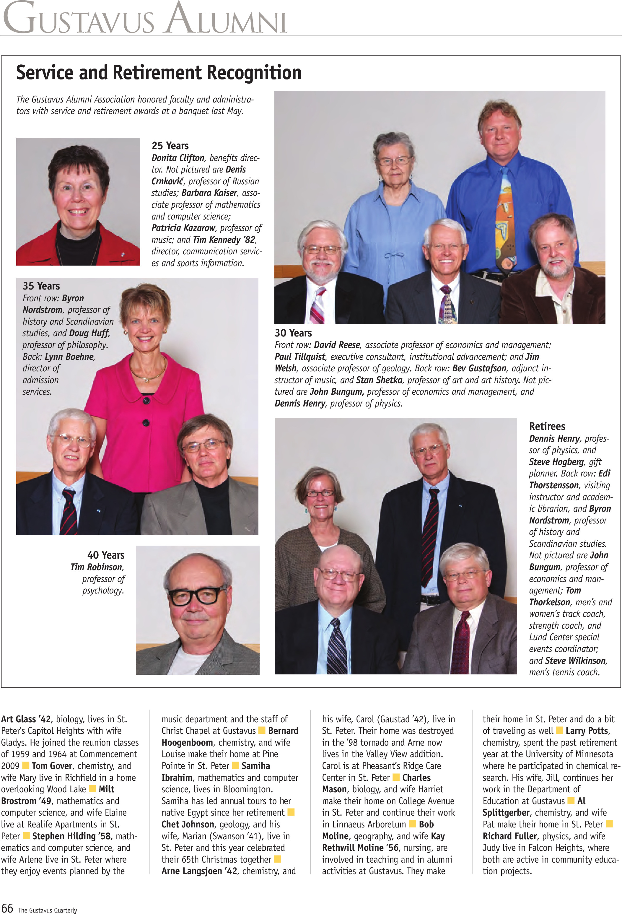 quarterly page