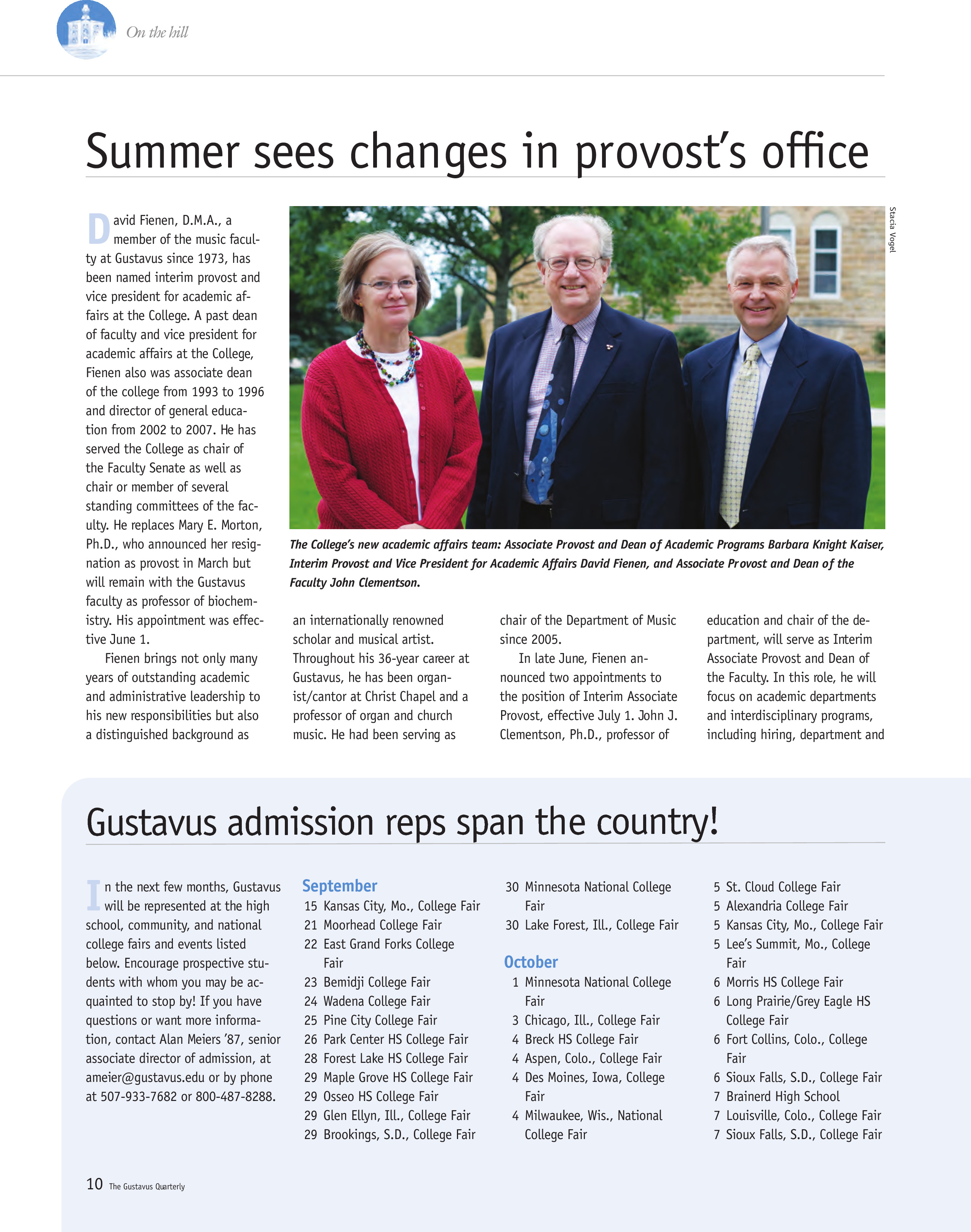 quarterly page