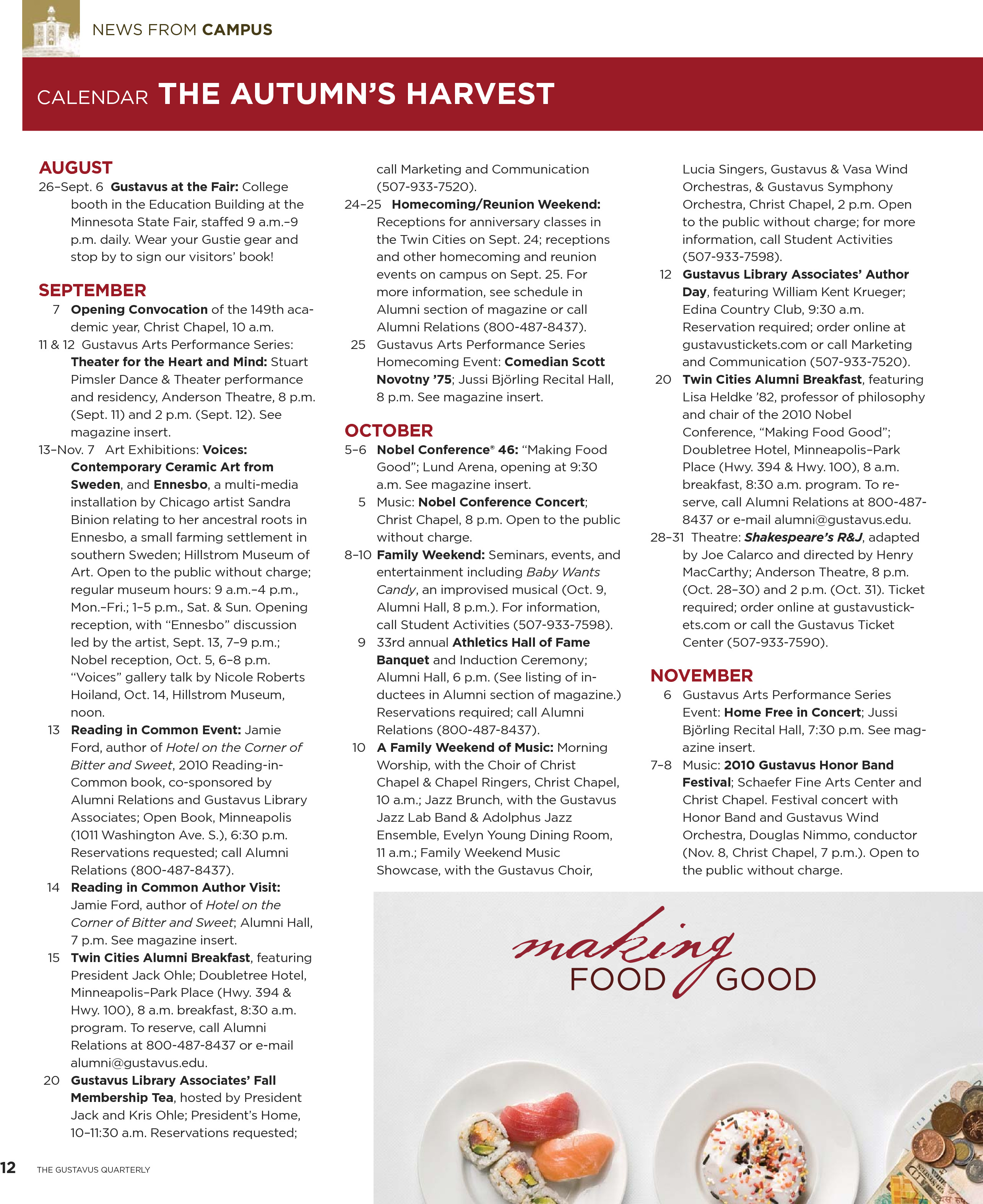 quarterly page