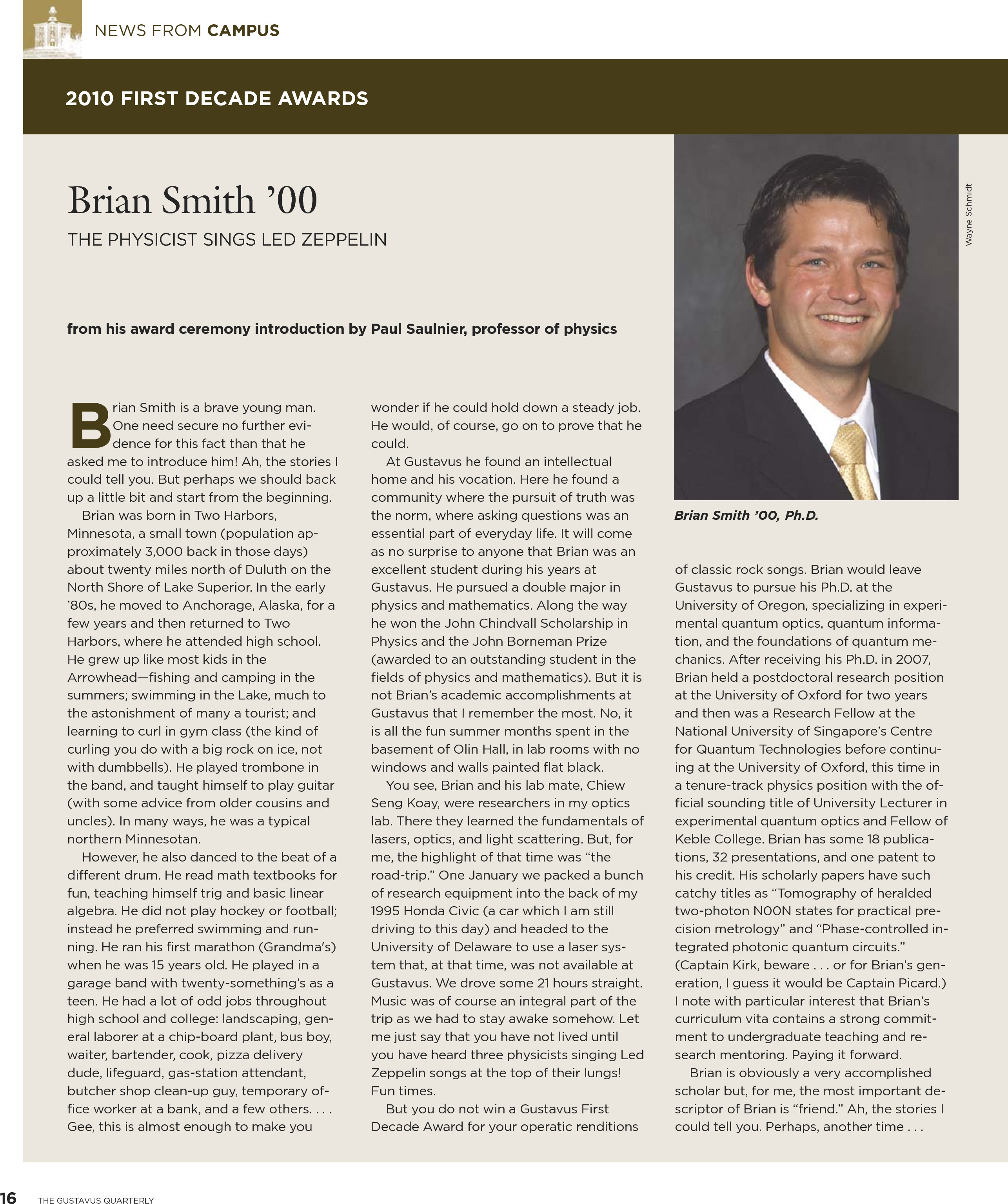 quarterly page